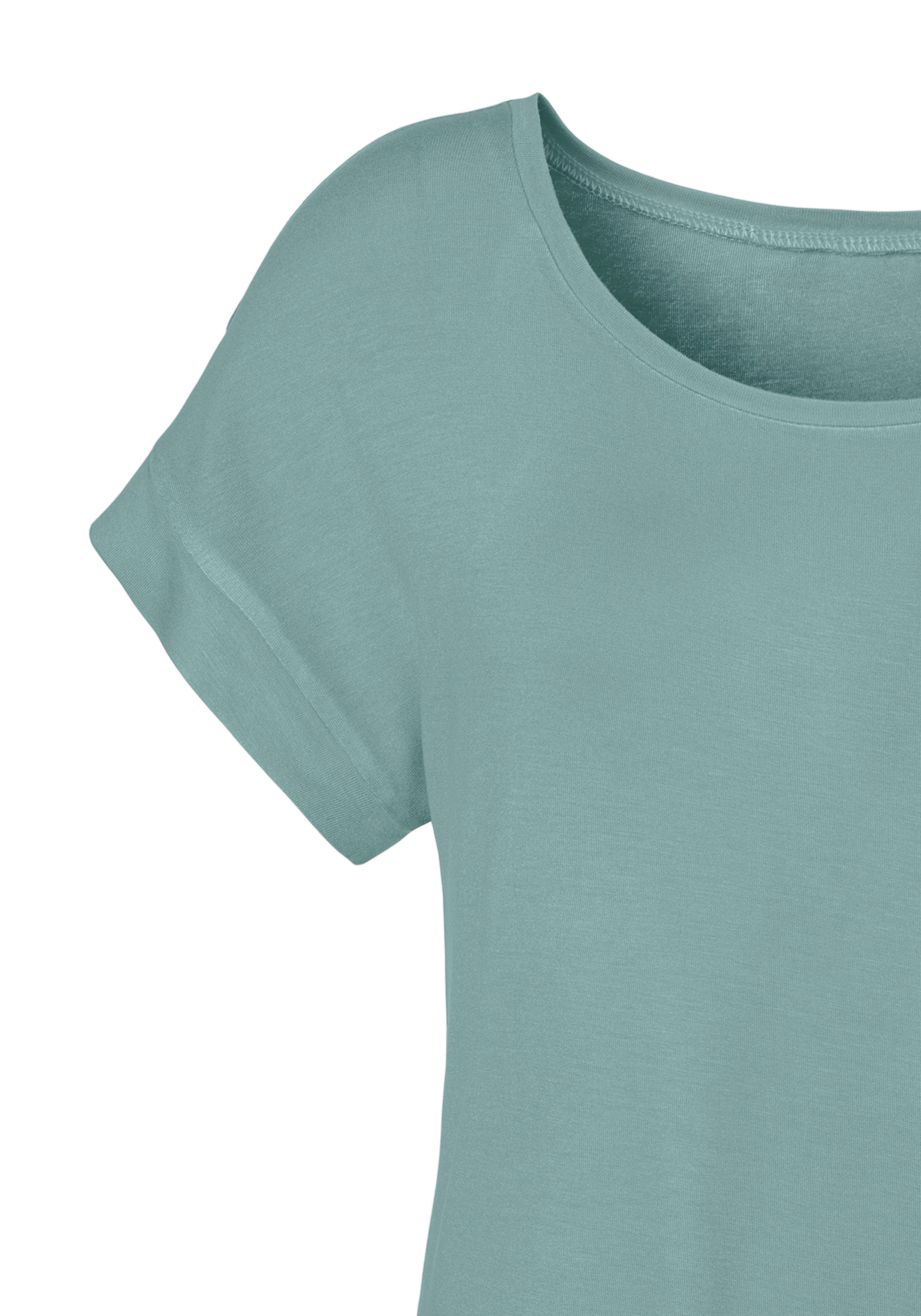 Thumbnail - Vivance Kurzarmshirt "mit Gummizug im Bund", aus weichem Viskose-Stretch