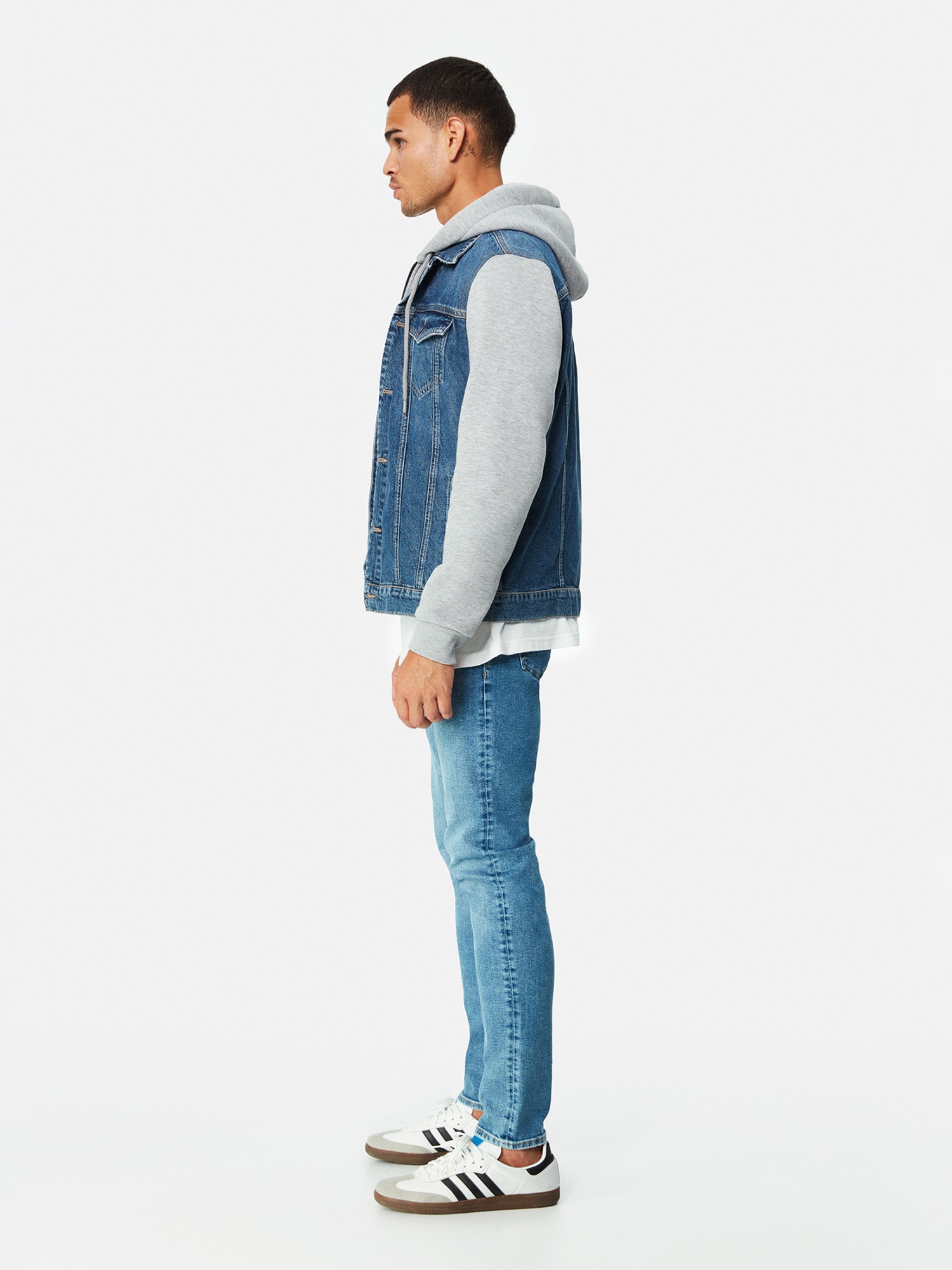 Mavi Jeansjacke »JERRY«, mit Kapuze, Jeansjacke mit Jerseyärmeln
