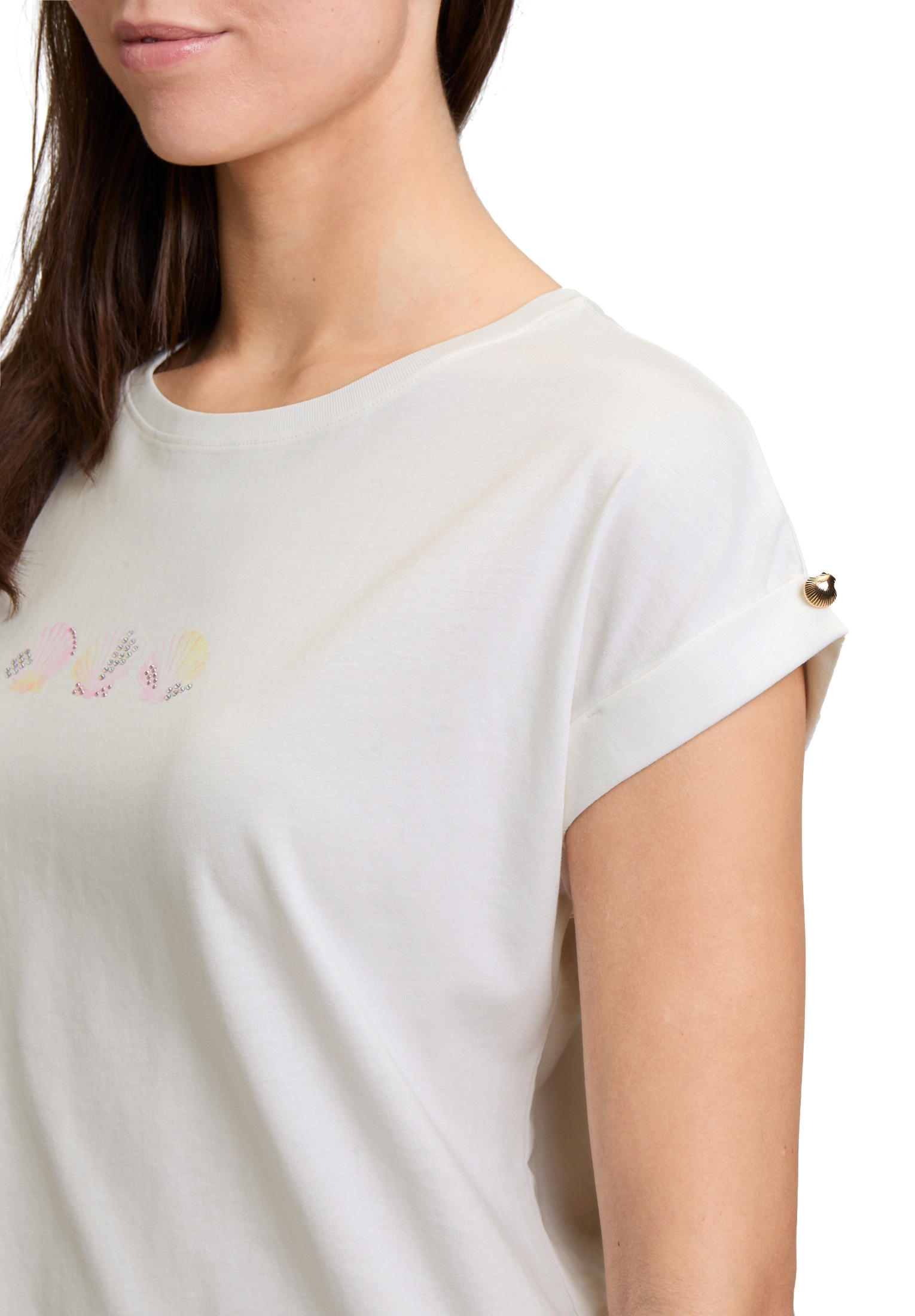 Cartoon Kurzarmshirt »Cartoon Printshirt mit Ärmelaufschlag«, (1 tlg.), Placement