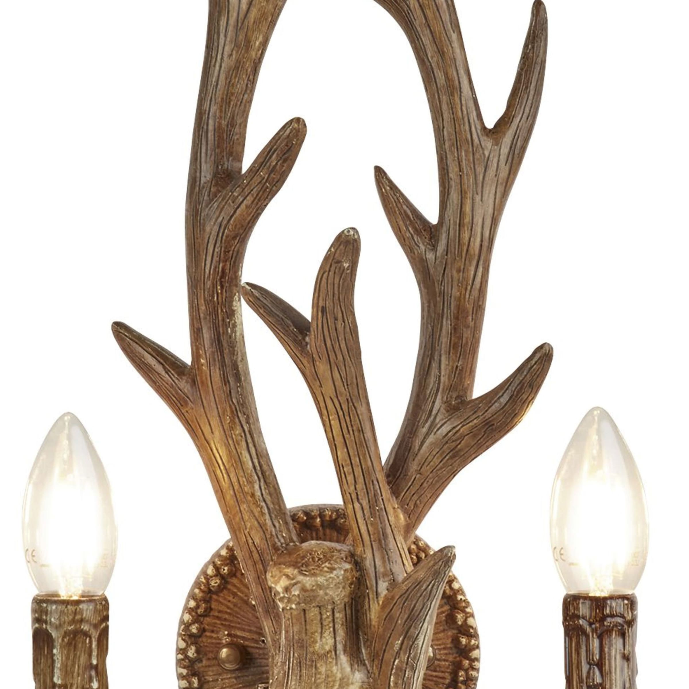 Searchlight Wandleuchte »Stag 2Lt Wandleuchte - Braunes Harz« E14 1 Stk.
