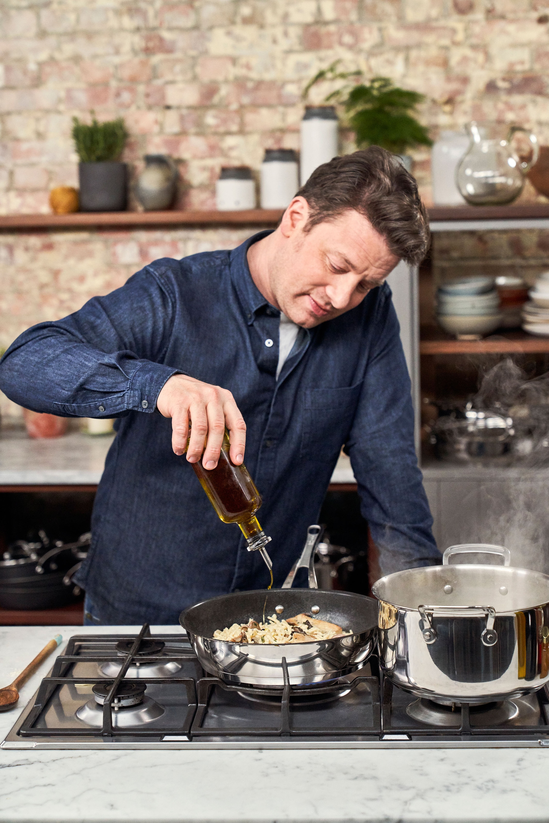 Tefal Bratpfanne »Jamie Oliver tlg.), Edelstahl, (1 bestellen Herdarten,Induktion Cook\'s | BAUR Classic«, Edelstahl,Antihaftversiegelung,Thermo-Signal,alle