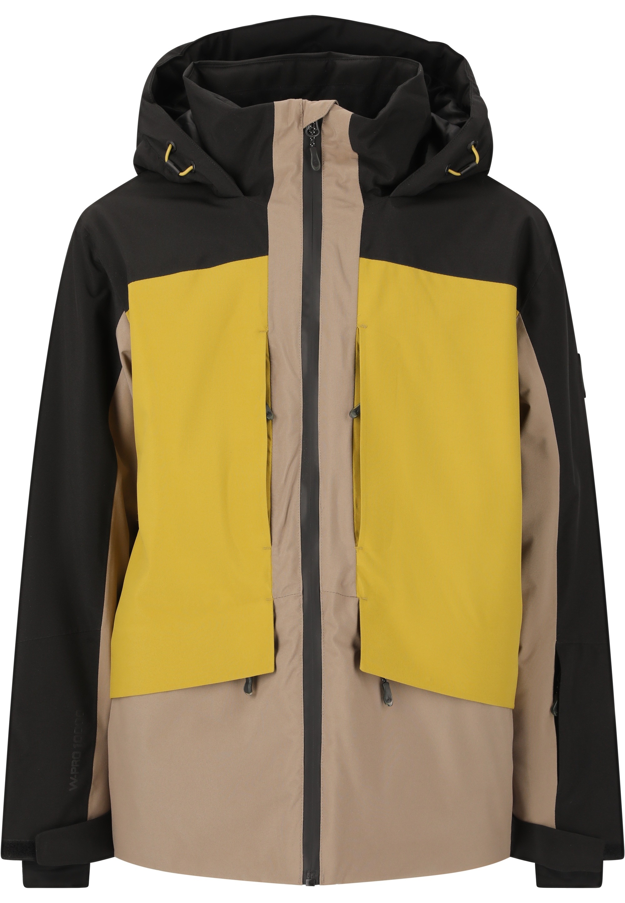 Skijacke WHISTLER "Kingland jr.", Jungen, Gr. 152, schwarz (schwarz, braun), 100% Polyester, mehrfarbig, normal, ohne Ausschnitt, Jacken Skijacke, mit wasserdichter Eigenschaft