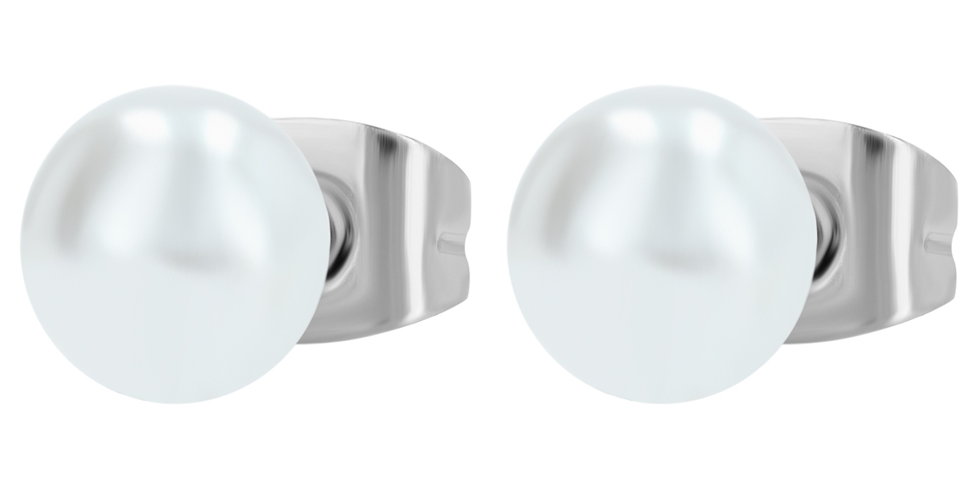 Adelia´s Paar Ohrhänger "Ohrringe – Ohrstecker aus Edelstahl mit Perle" Perfekt als Geschenk für besondere Menschen