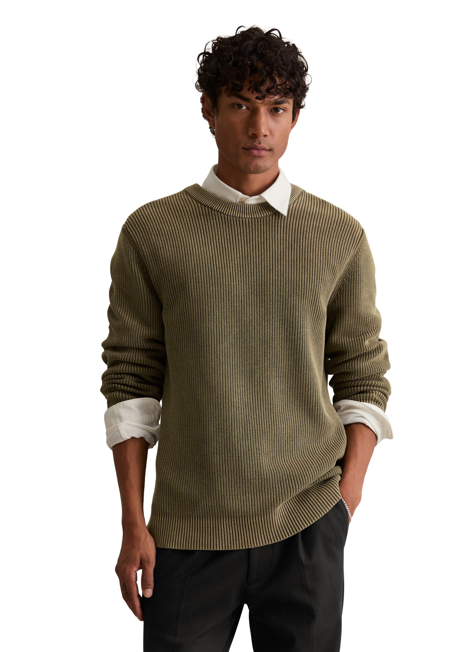 Marc OPolo DENIM Rundhalspullover "mit speziellem Farbeffekt" günstig online kaufen