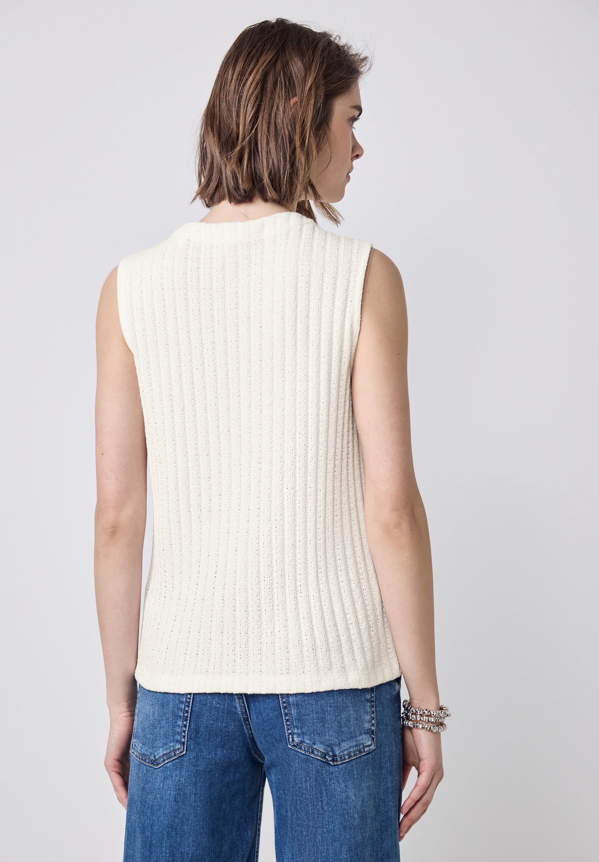 STREET ONE STUDIO Ripptanktop, mit Stehkragen günstig online kaufen
