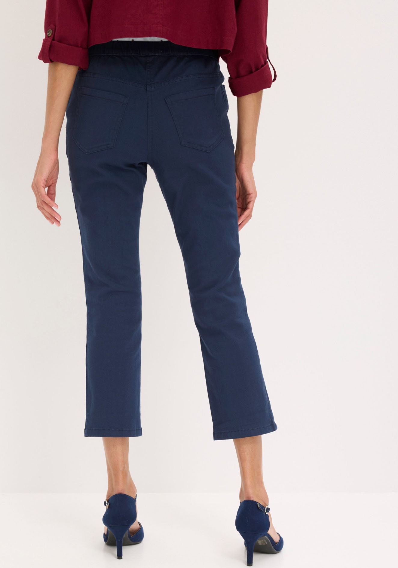 bonprix Schlupfhose »7/8 Schlupfhose mit Stretch«  mit Stretch-Anteil, Regular Fit, mit elastischem Gummibund