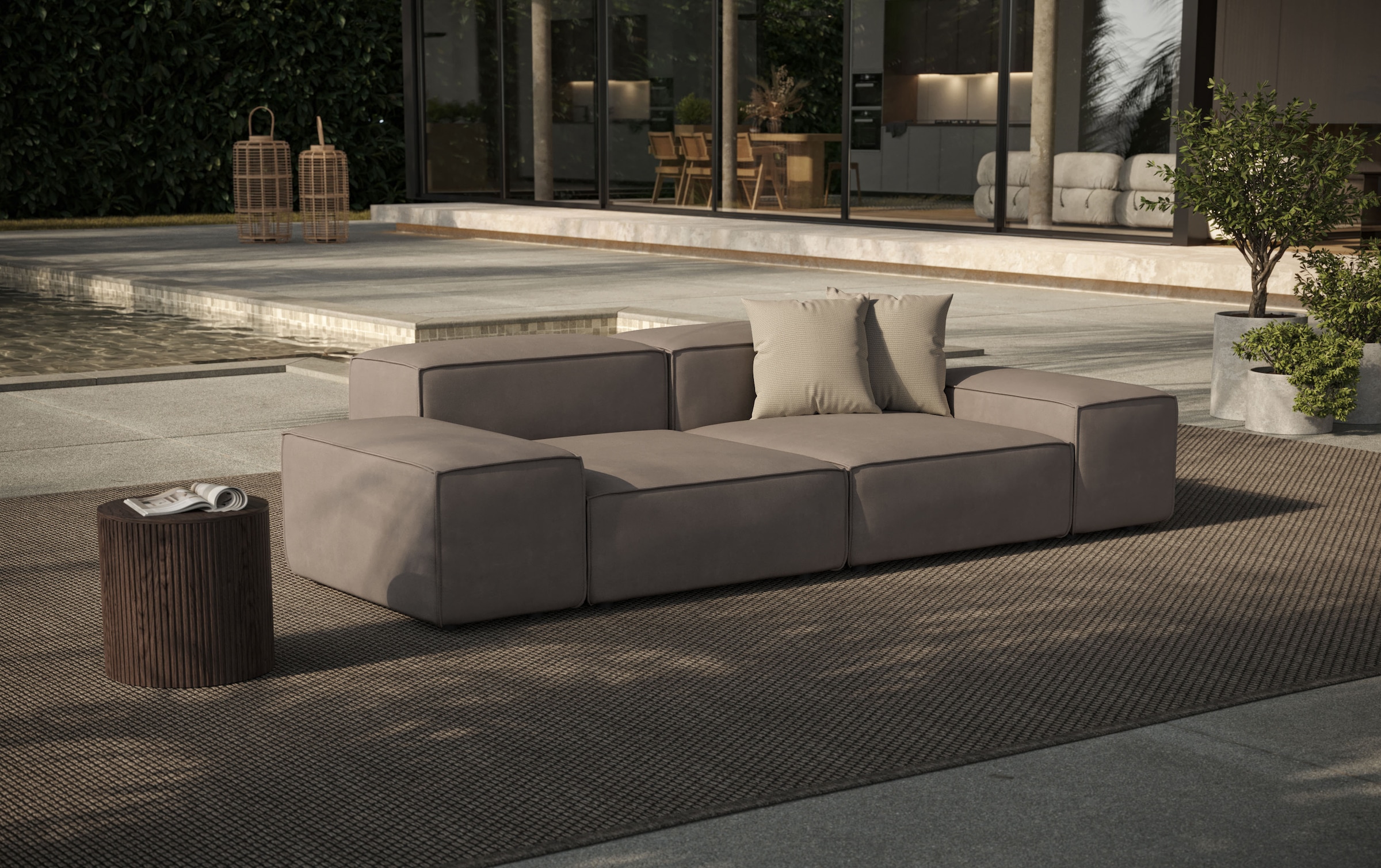 designwerk Big-Sofa »Puzzle, Designsofa für Indoor und Outdoor, bequem, modular«, wasserabweisend und strapazierfähig