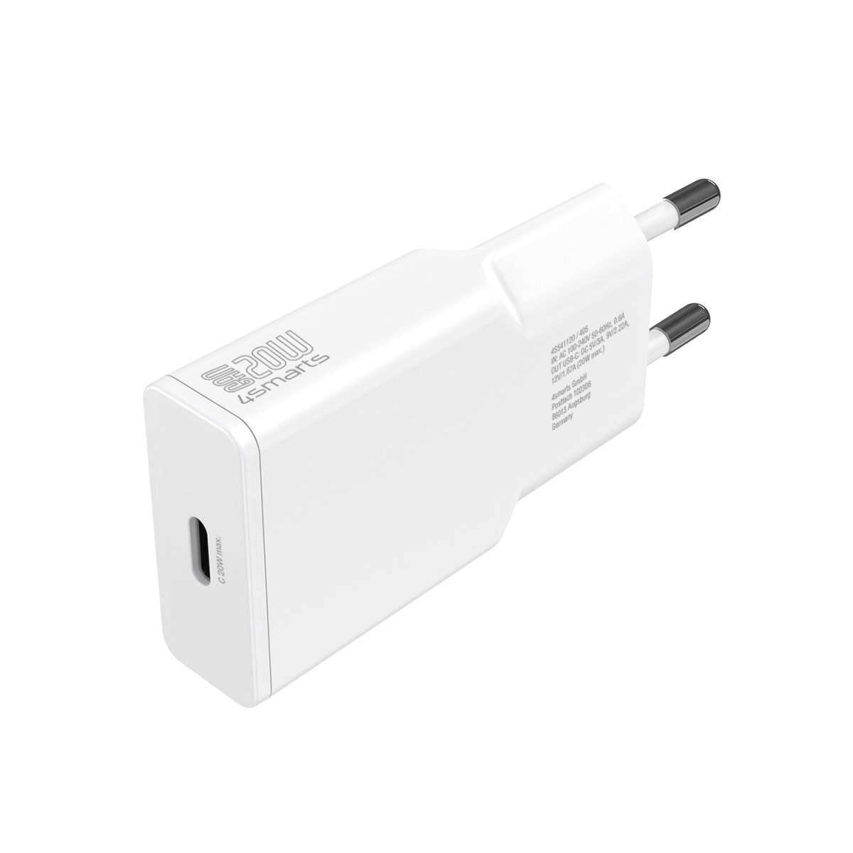 4smarts USB-Ladegerät »Set PDPlug Slim 20W GaN 1C + USB-C auf Lightning Kabel«