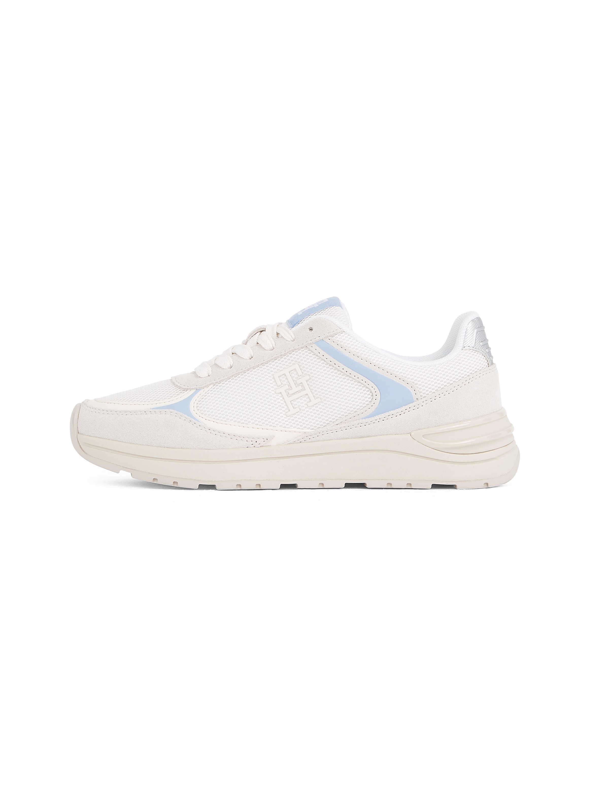 Tommy Hilfiger Keilsneaker »CASUAL FASHION RUNNER MIX«, Freitzeitschuh, Halbschuh, Schnürschuh im Kontrast-Look