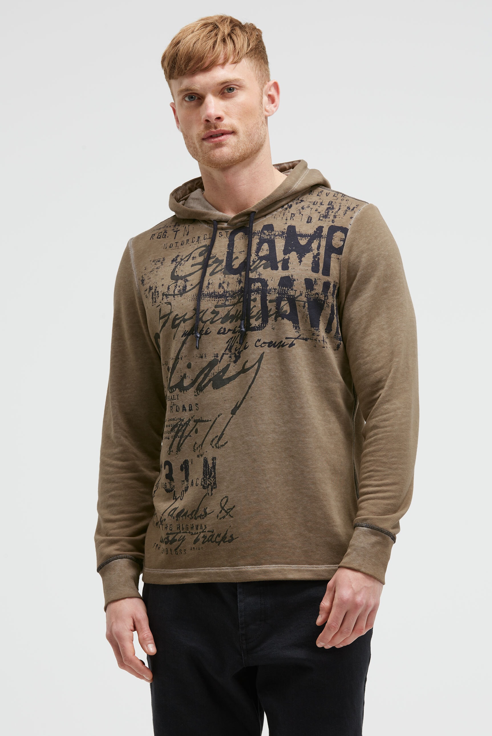 CAMP DAVID Kapuzensweatshirt, mit Ausbrenner-Effekten günstig online kaufen