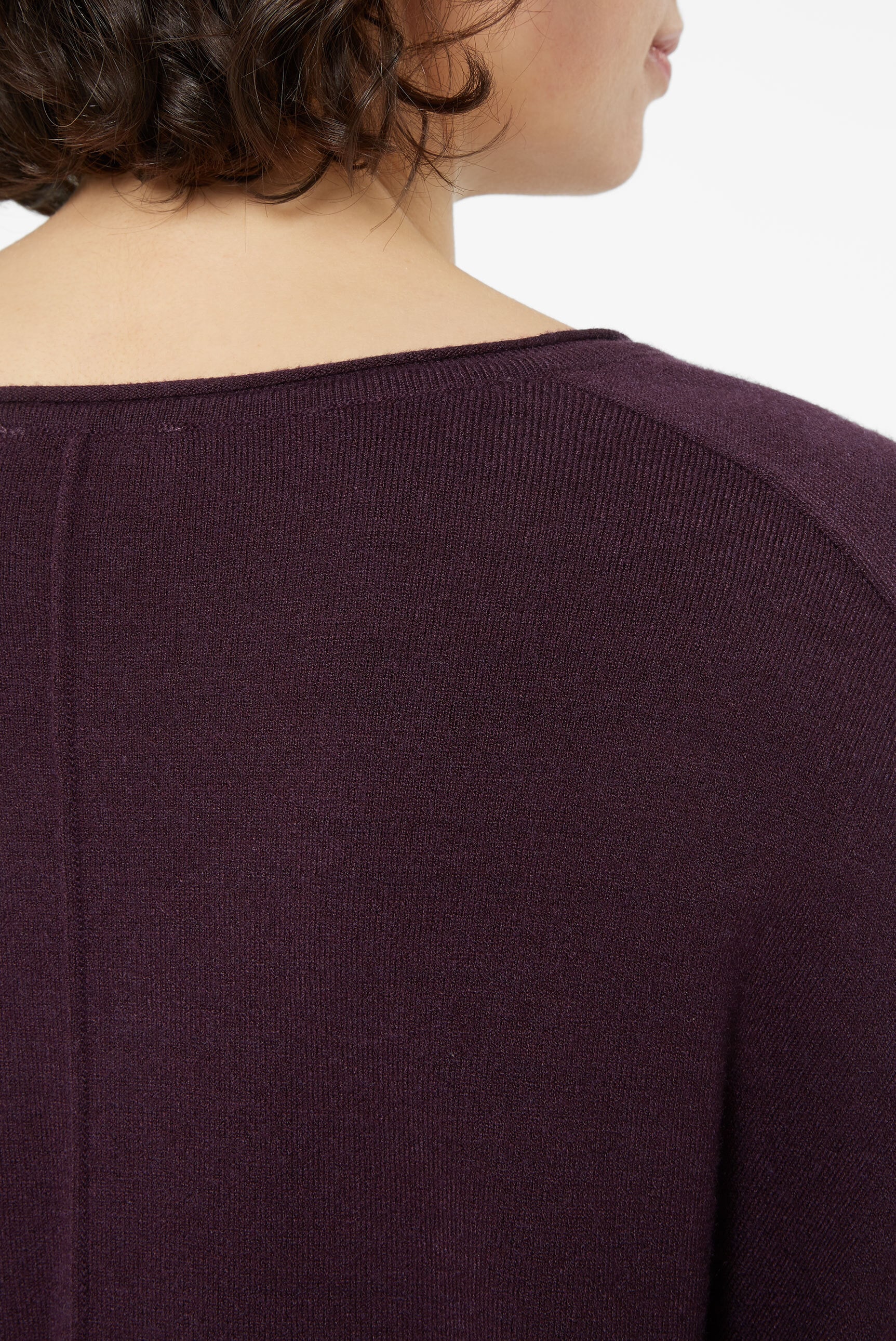 SENSES.THE LABEL Rundhalspullover, mit Rollsäumen