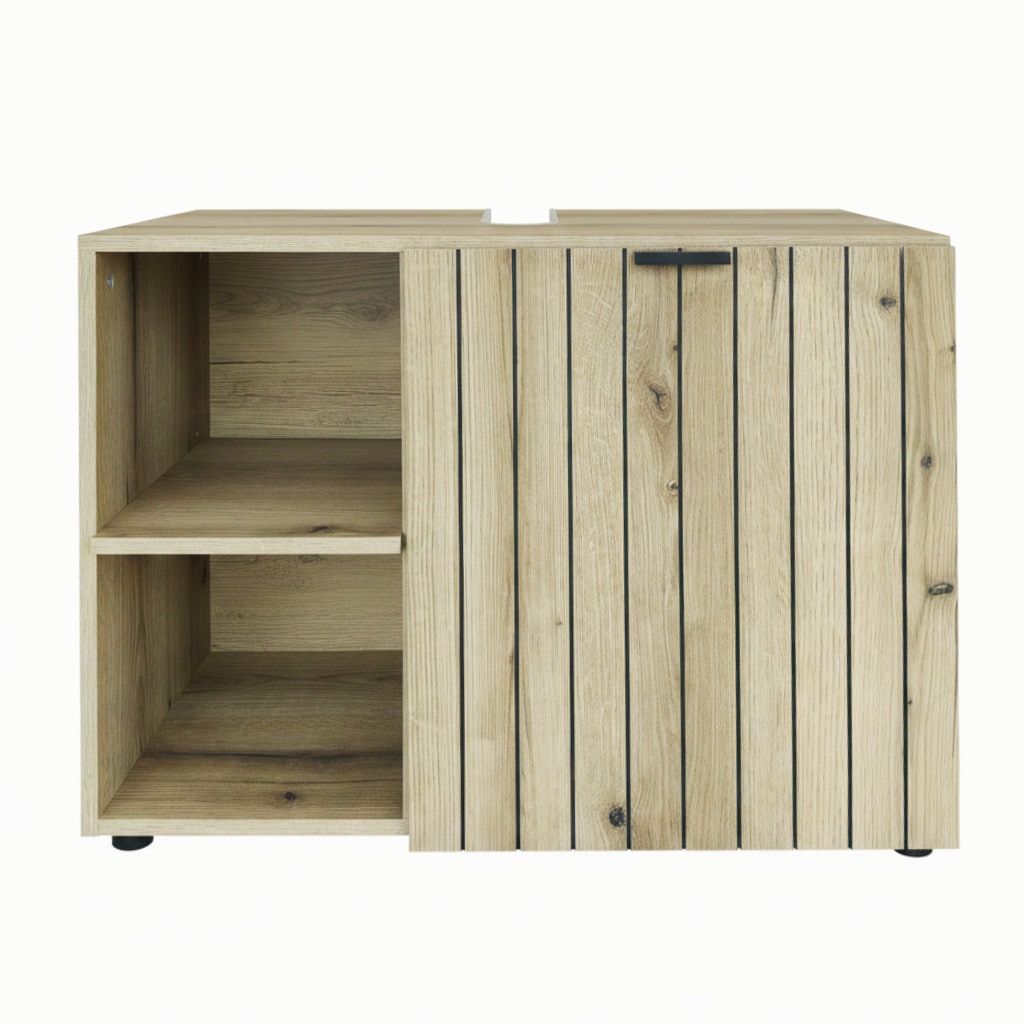 OTTO home Waschbeckenunterschrank »Amrum« Breite 80 cm dekorative Lamellenoptik