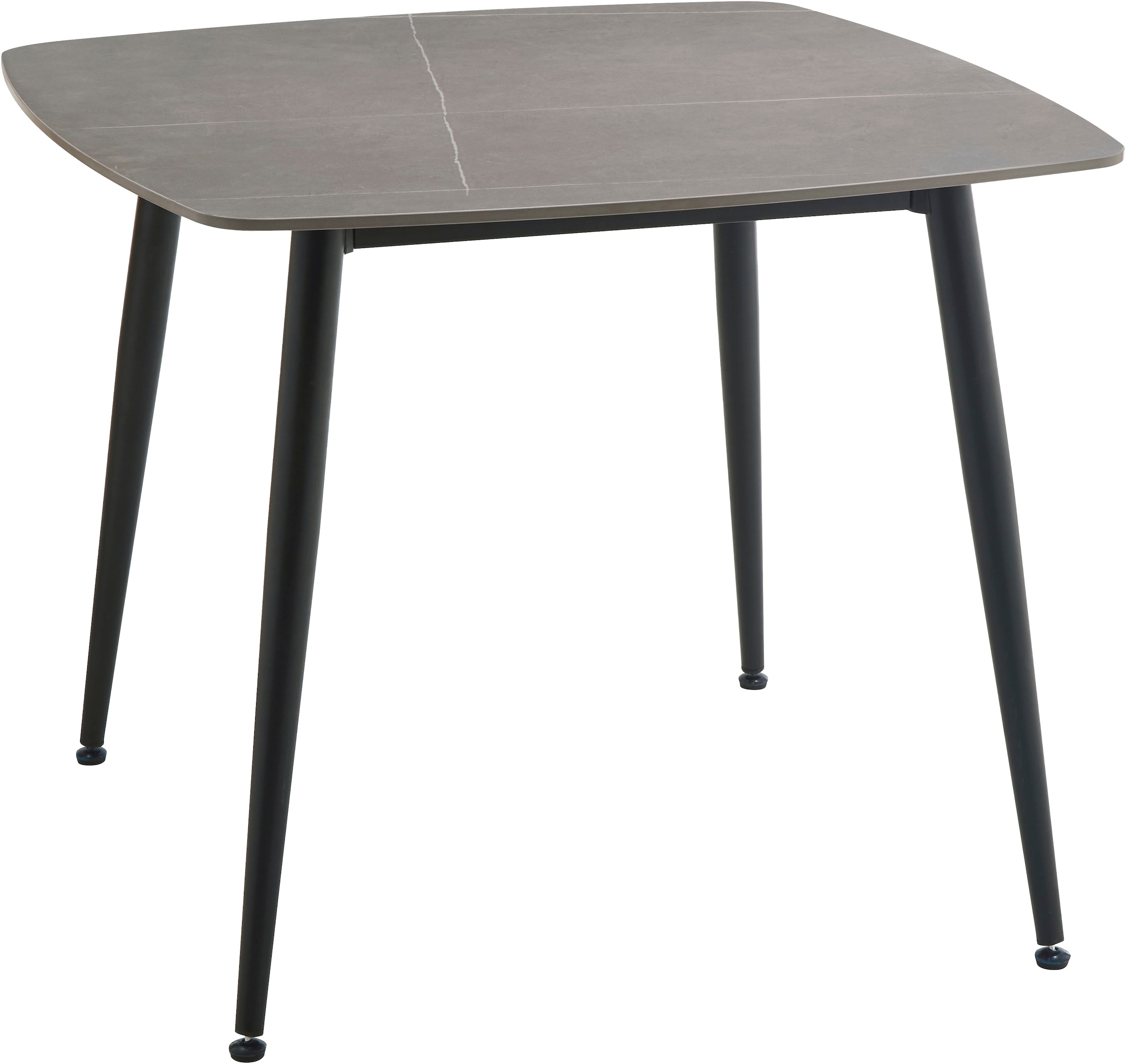 OTTO home Esstisch »Nora« 1 Stk. tlg. organisch-quadratischer Tisch 90x90cm in Sinterstein-Keramikoptik