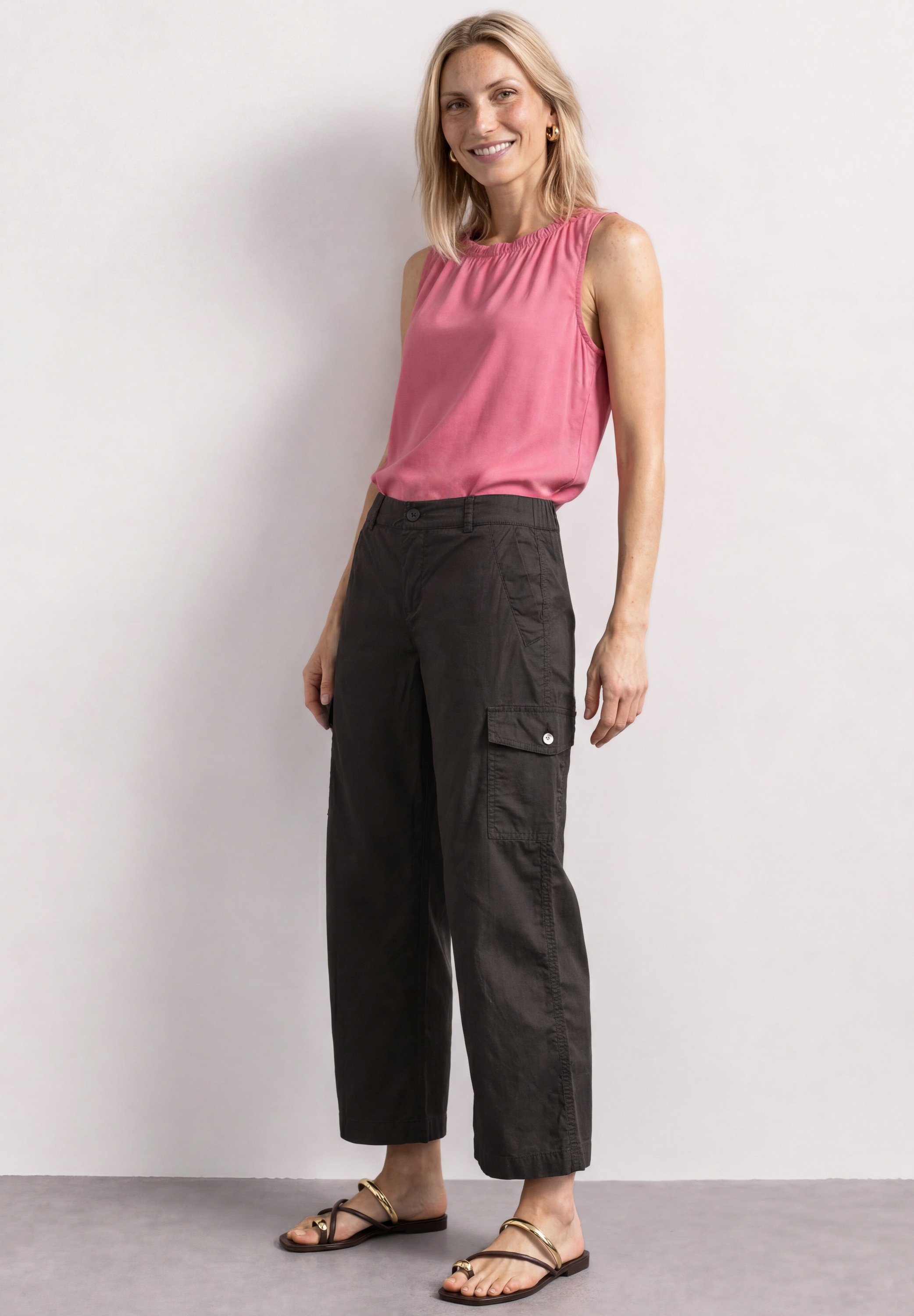 STREET ONE Stoffhose  im Cargo-Style