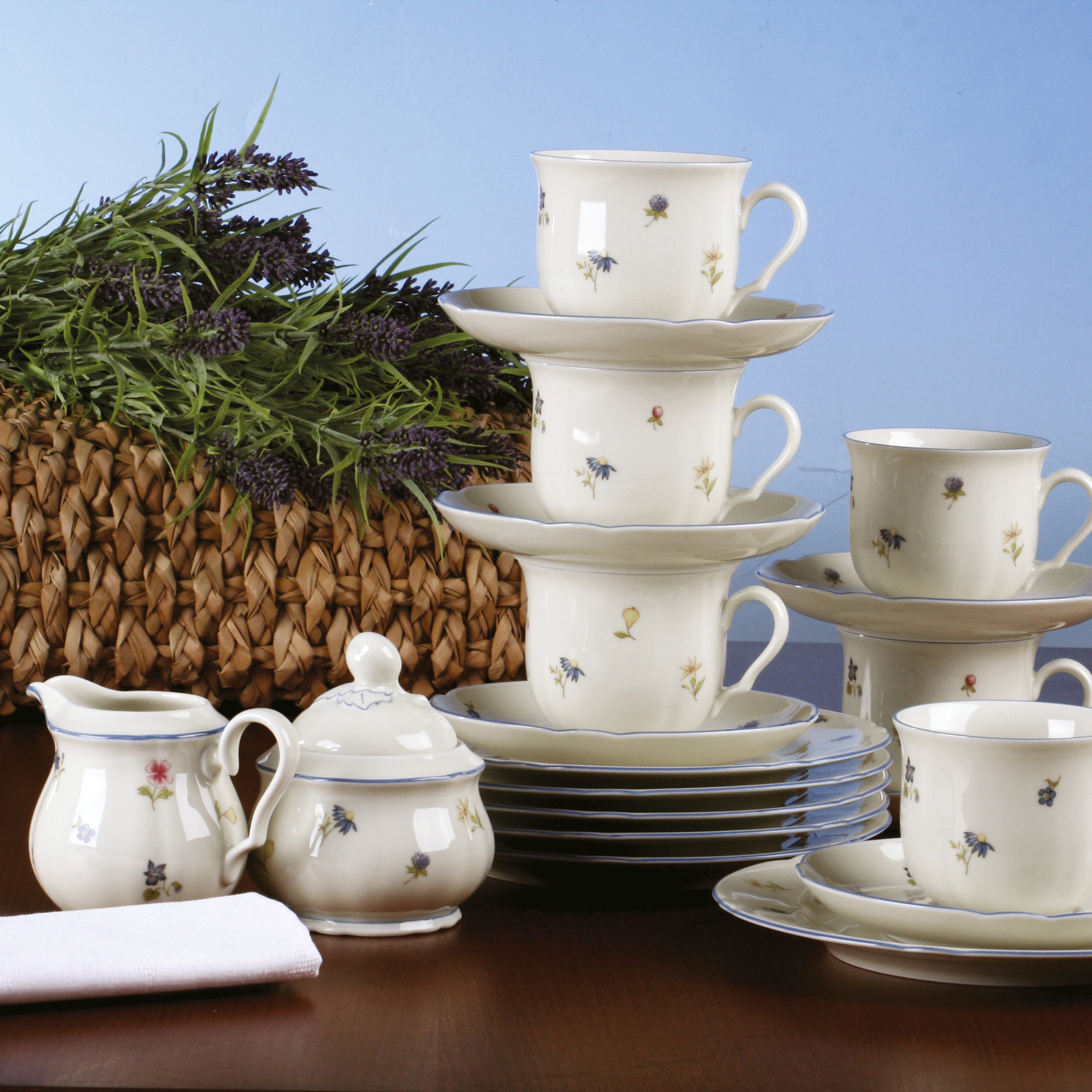 Seltmann Weiden Kaffeeservice "Geschirr-Set, 18 Teile, Marieluise Streublum günstig online kaufen