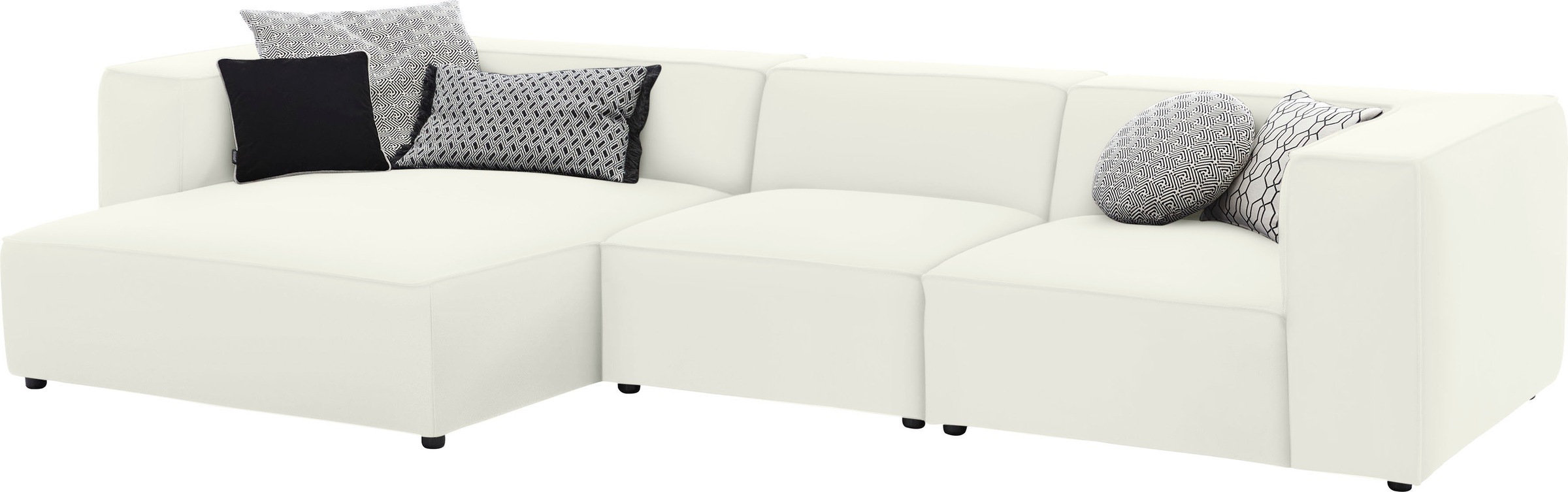 W.SCHILLIG Ecksofa »around-the-block«, mit eleganter Biese, mit Federkern, Breite 341 cm