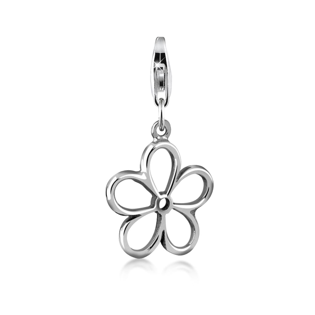 Nenalina Charm-Einhänger »Anhänger Blume Flower Sommer 925 Silber«