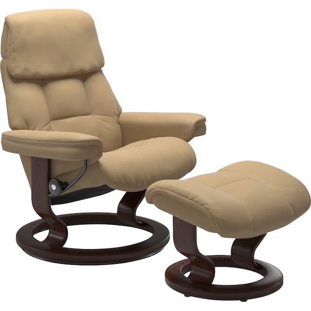 Stressless® Relaxsessel »Ruby«, (Set, Relaxsessel mit Hocker), mit Classic  Base, Größe S, Gestell Eiche, Wenge, Braun & Schwarz bestellen | BAUR