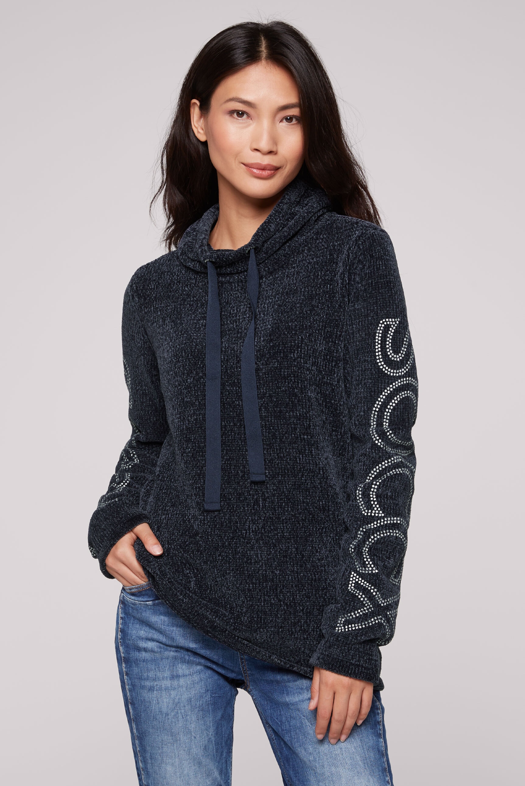 SOCCX Rollkragenpullover, aus Flauschstrick