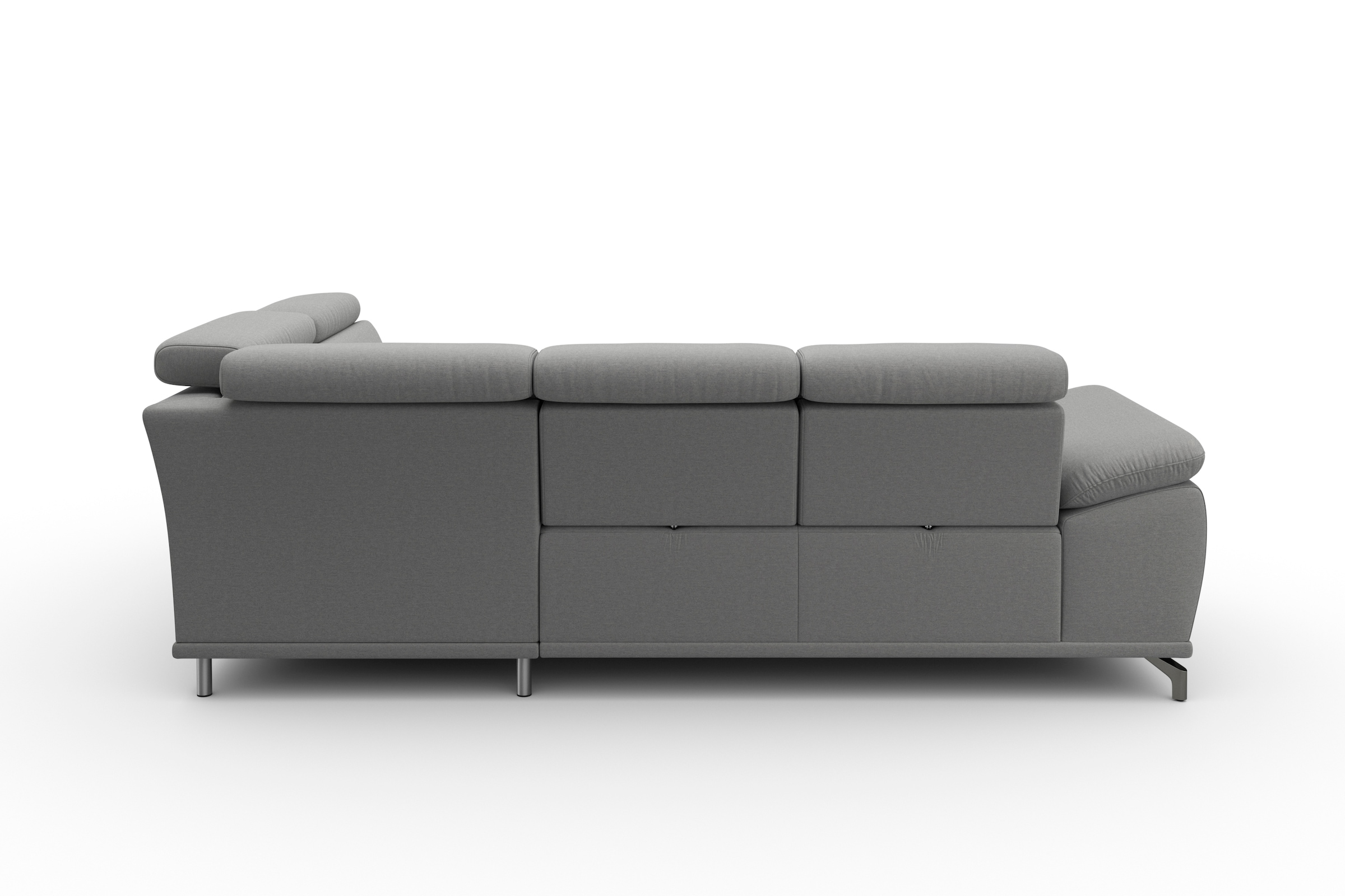 sit&more Ecksofa »Cabrio L-Form, mit Sitztiefenverstellung, Arm- und Kopfteilverstellung«, 3 Nierenkissen, Federkern, optional Bettfunktion und Stauraum