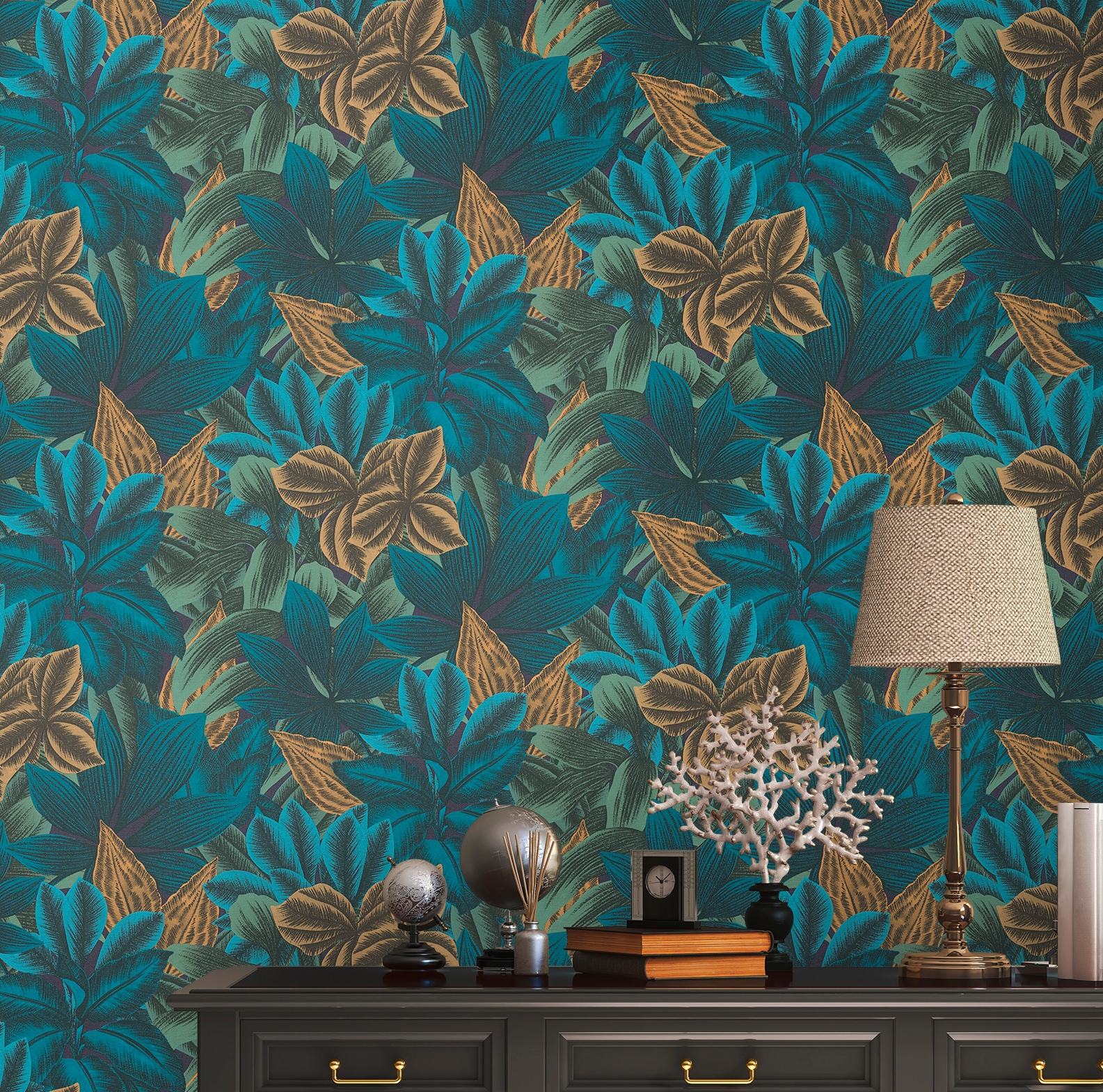 living walls Vliestapete »Metropolitan Stories. Travel Styles. Tapete Dschungel«, matt-gemustert-neutral, Dschungel-Fapete Floral Tapeten Wohnzimmer Schlafzimmer Küche Design