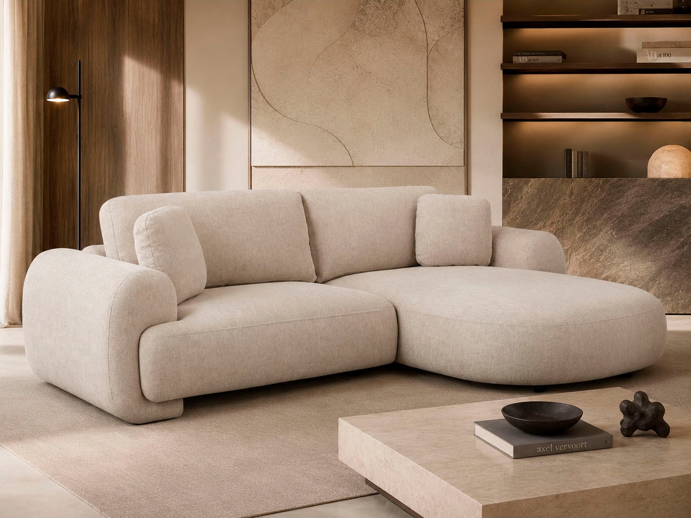 OTTO home Ecksofa "YllSY L-Form, 231cm - OTTO. Verlässliche Qualität." Struktur-Bezug, Tonnentaschen-Federkern
