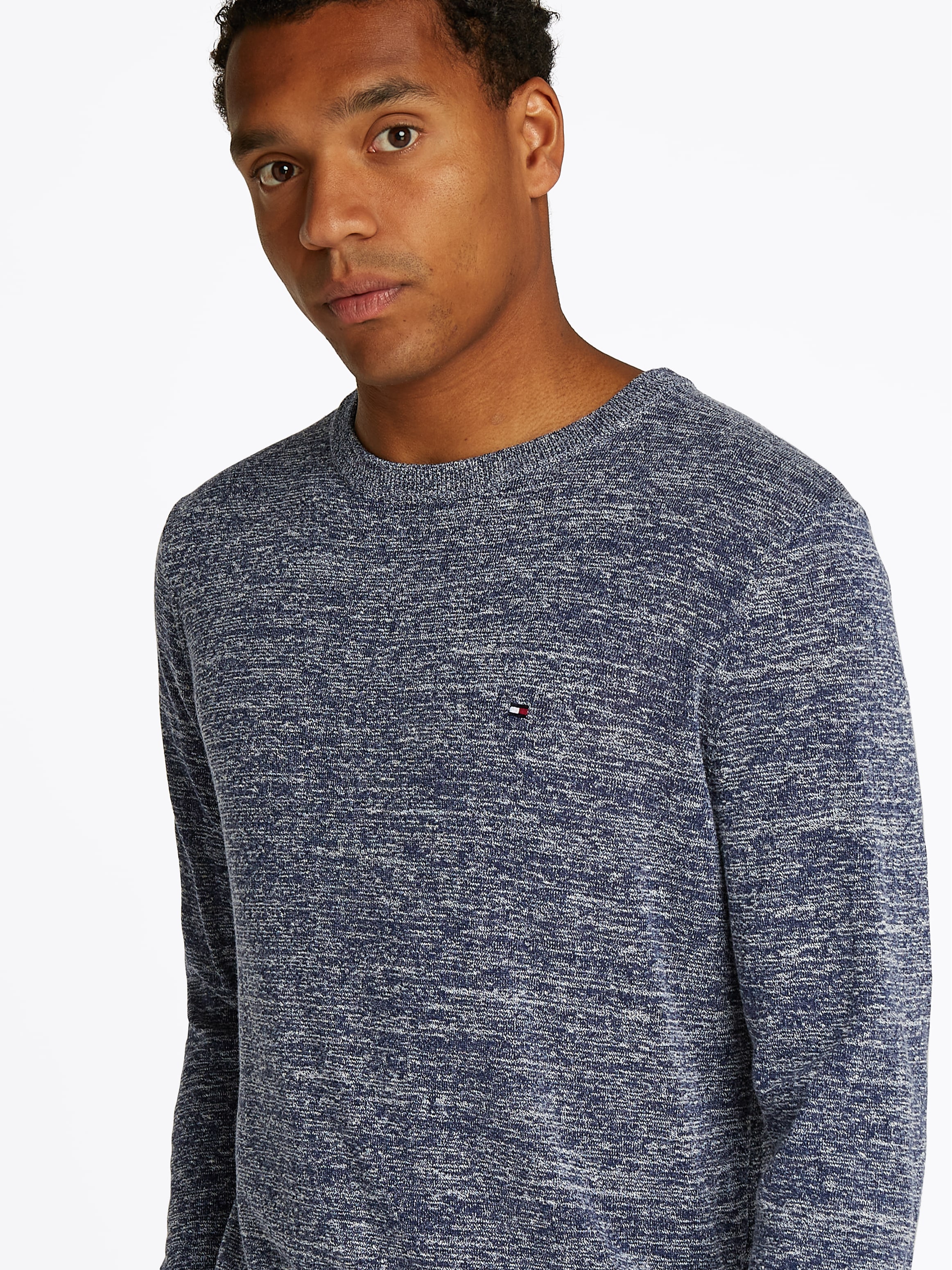 Tommy Hilfiger Rundhalspullover "COTTON LINEN CREW NECK" günstig online kaufen