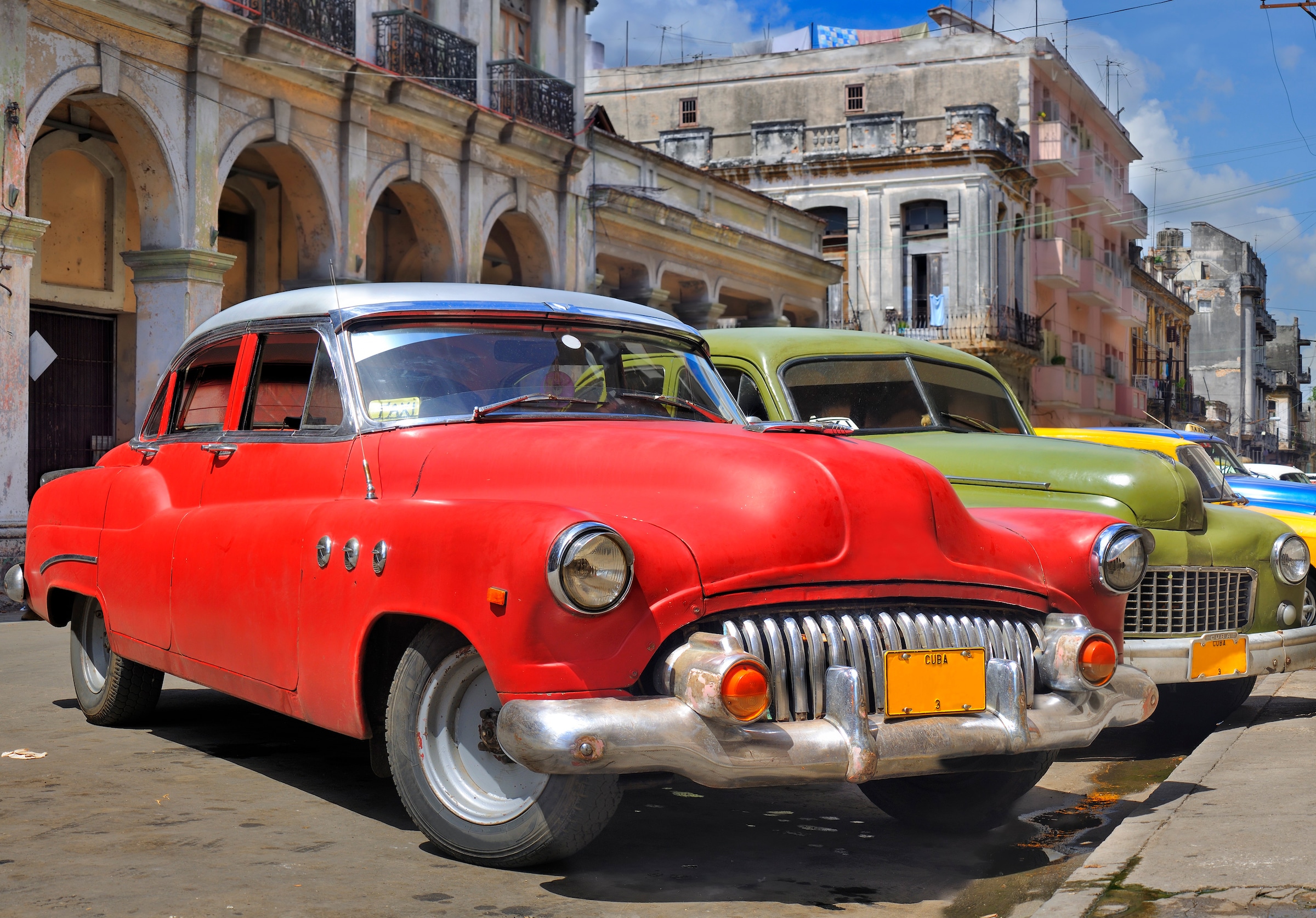 Papermoon Fototapete "Havana Oldtimers" glatt