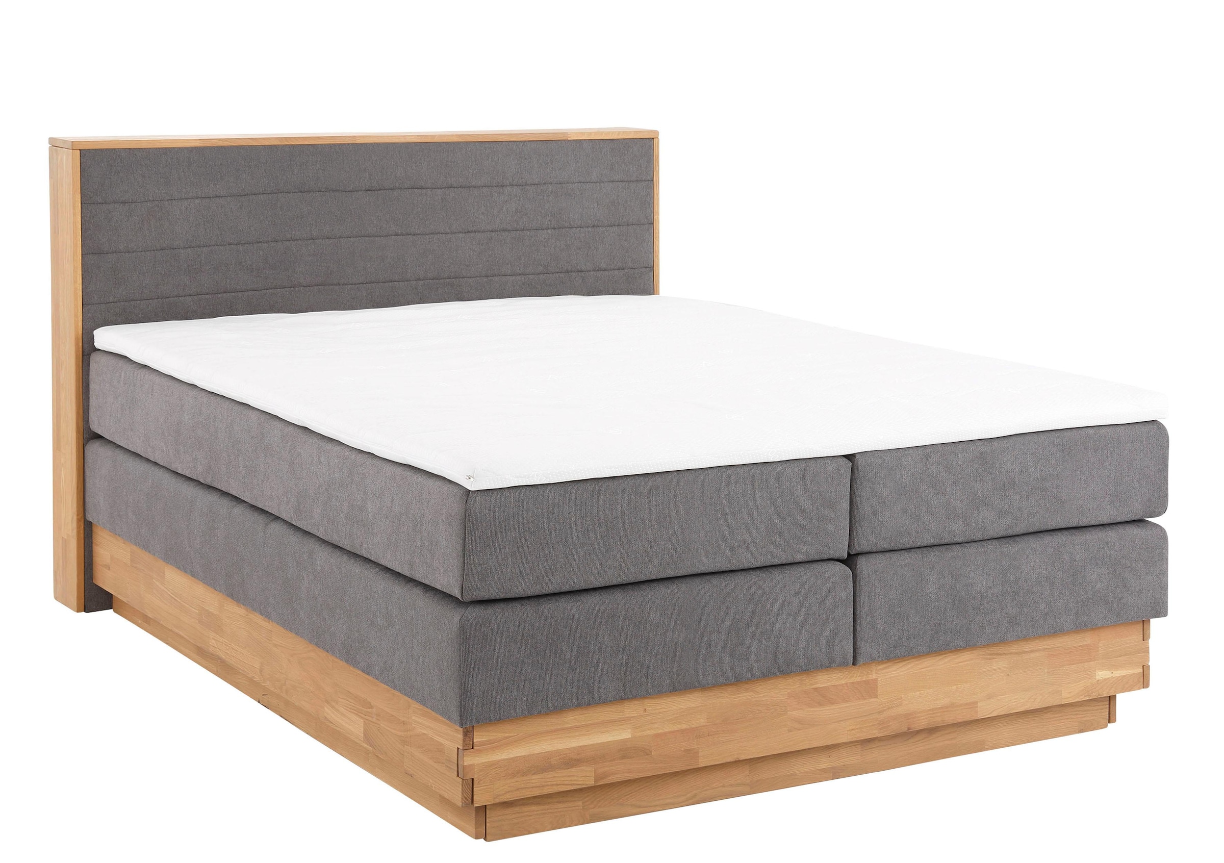 Home affaire Boxspringbett Cavan, Eiche, inkl. Bettkasten & Topper, verschi günstig online kaufen