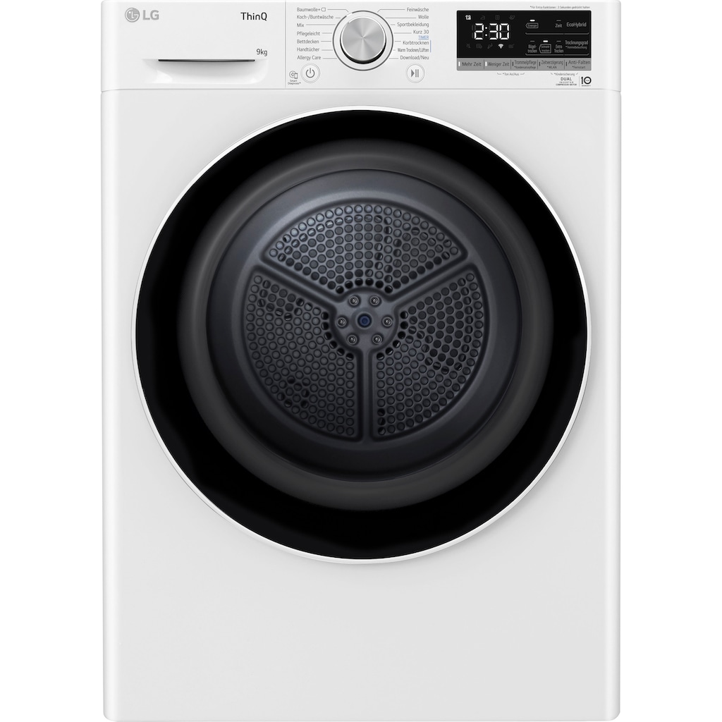 LG Wärmepumpentrockner »V5RT9N«, 9 kg, Super leiser und langlebiger Kompressor