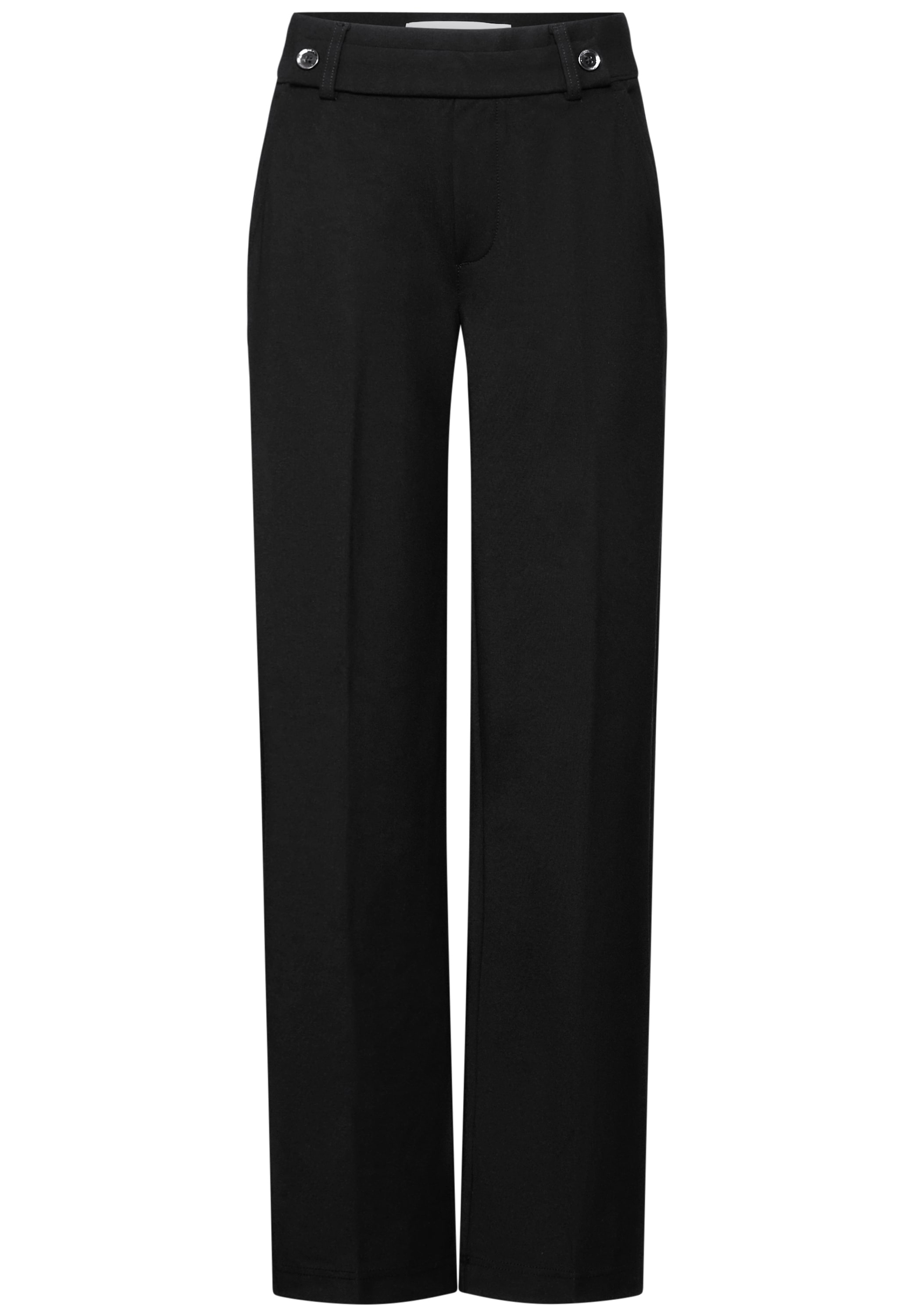 STREET ONE Stoffhose, mit Knopfdetail am Bund