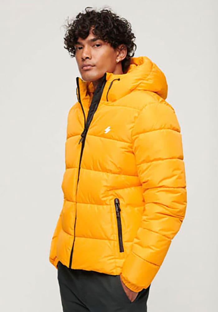 Superdry Steppjacke "HOODED SPORTS PUFFR JACKET", mit Kapuze, mit kontrastf günstig online kaufen