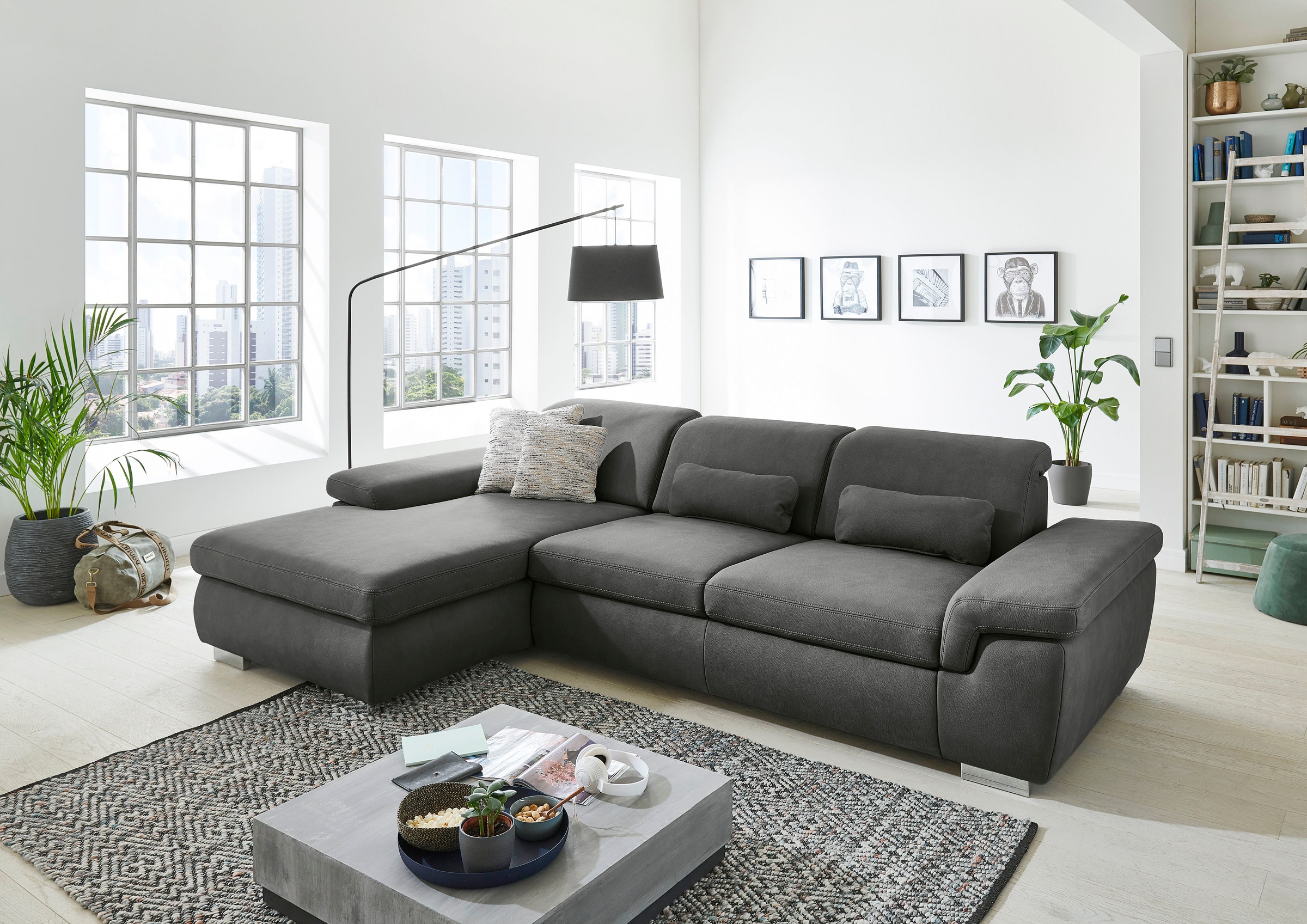 Die PlanBar Ecksofa »MP-IN17041 L-Form«, mit Sitztiefenverstellung, optional Kopfteilverstellung & Bettfunktion
