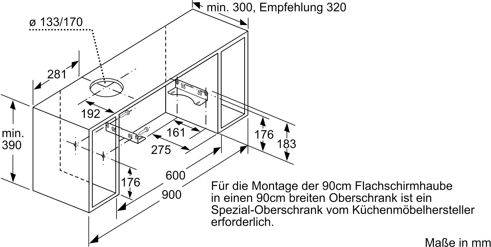 BOSCH Flachschirmhaube »DFL094A51«