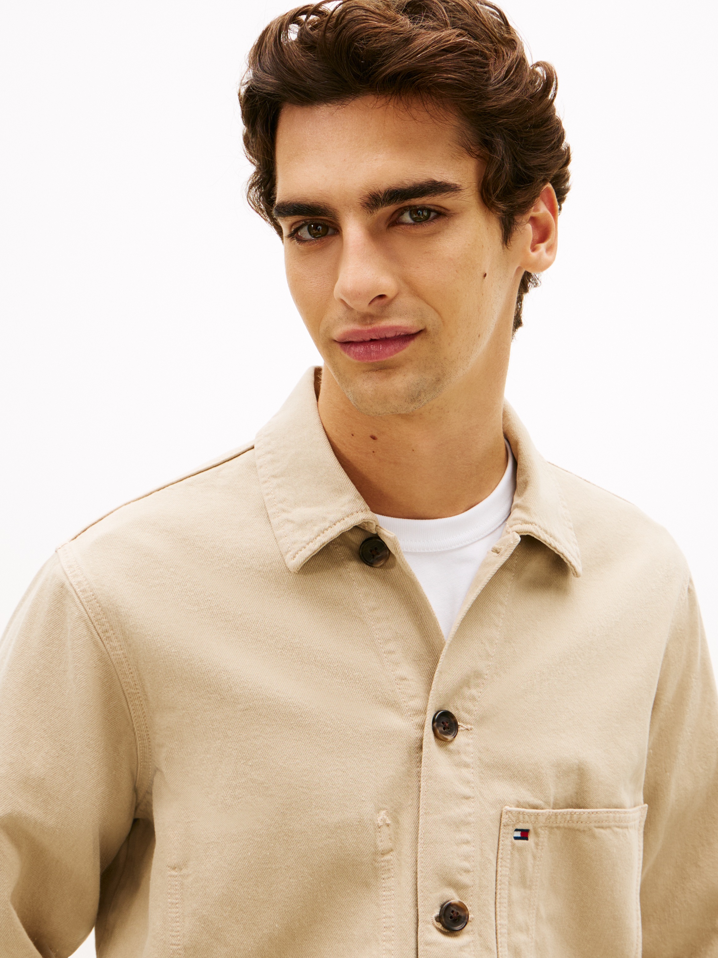 Tommy Hilfiger Hemdjacke "CHORE" ohne Kapuze Overshirt Regular fit mit aufg günstig online kaufen