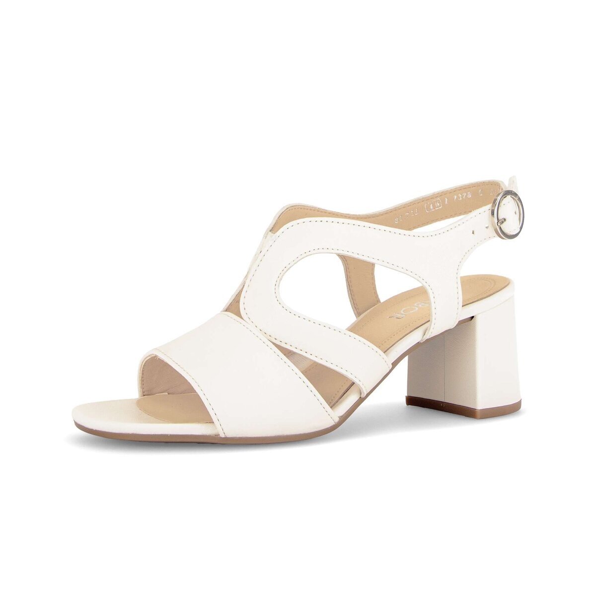 Riemchensandale GABOR "Riemchensandale", Damen, Gr. 40,5, creme, Schuhe Riemchensandale