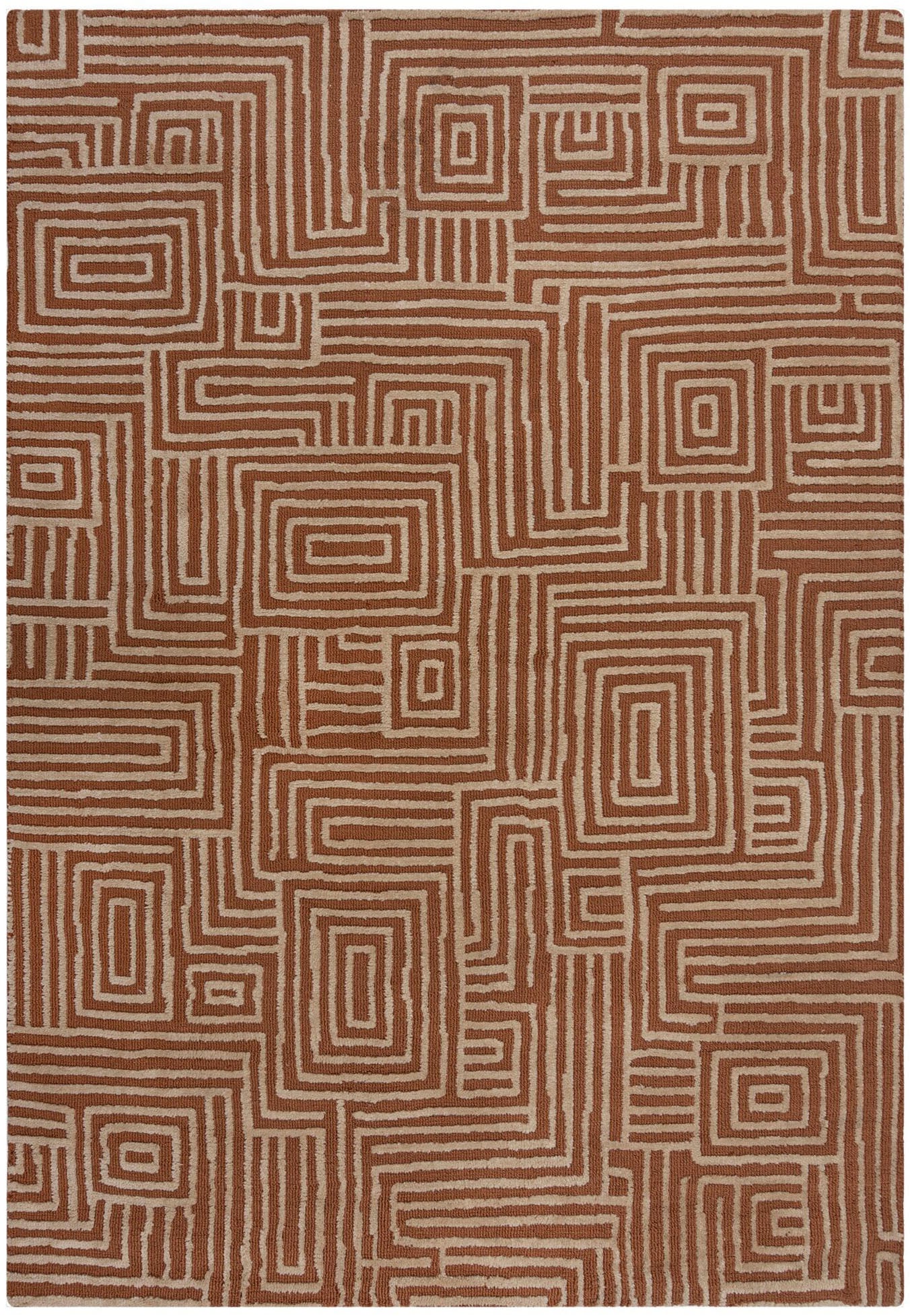 FLAIR RUGS Teppich "Kylo" rechteckig 12 mm Höhe Hoch-niedriger Flor in Wolle-Optik