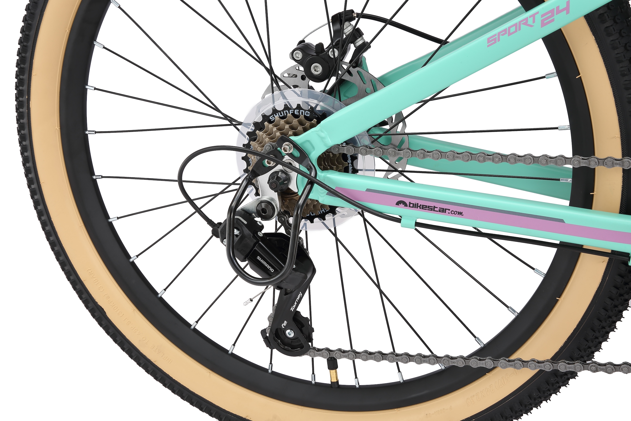 Bikestar Jugendfahrrad 21 Gang Shimano RD-TY21 Schaltwerk Kettenschaltung