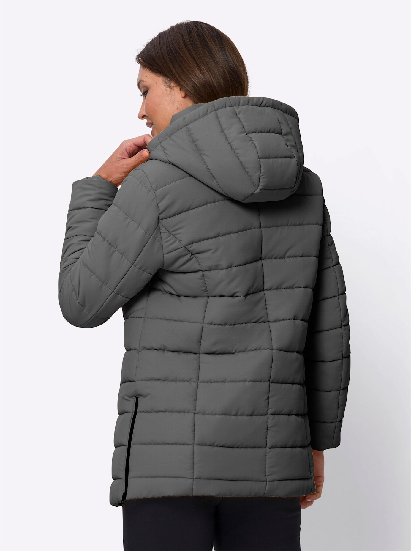 Classic Basics Steppjacke, mit Kapuze