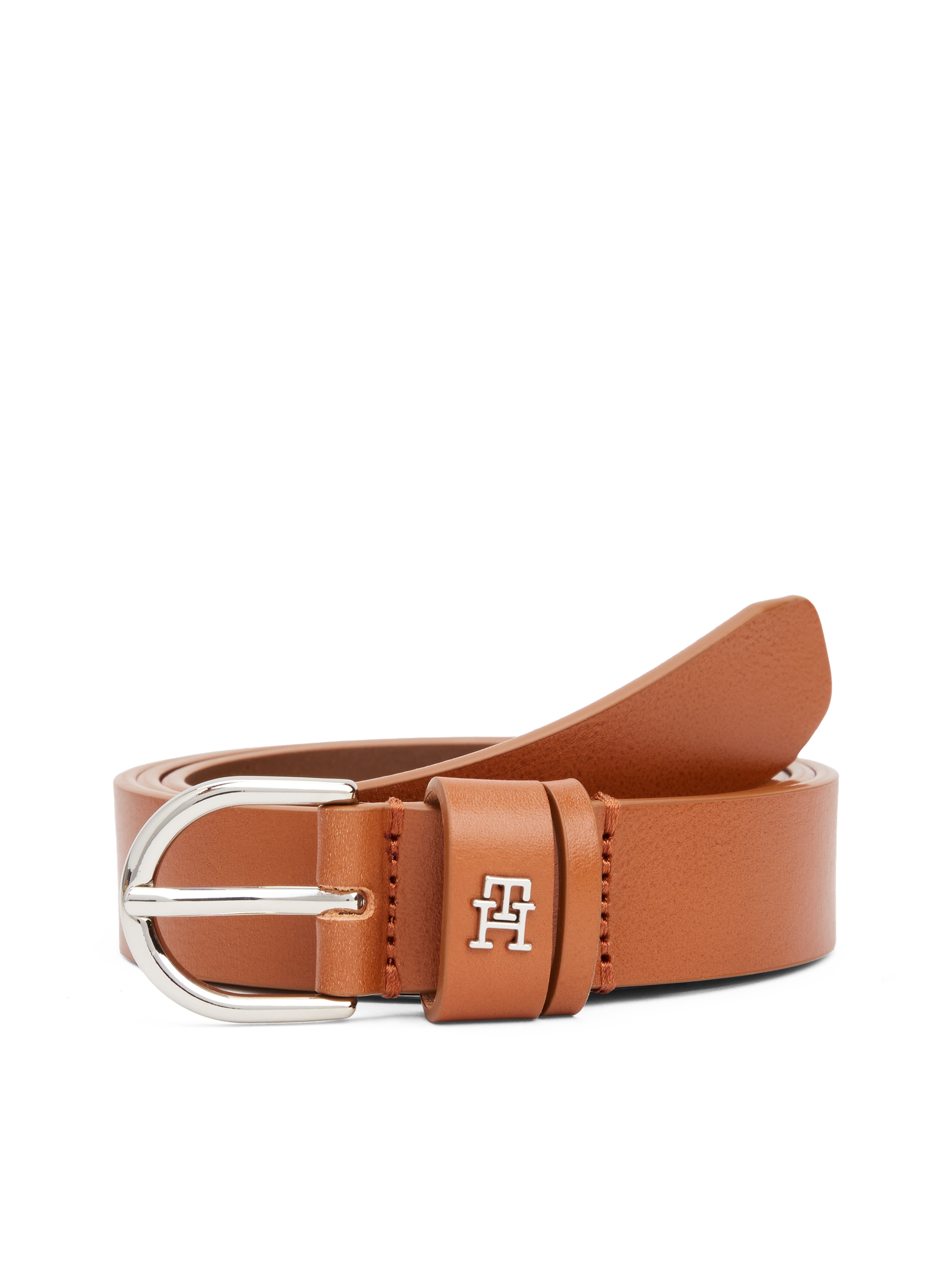 Tommy Hilfiger Ledergürtel "ESSENTIAL EFFORTLESS 2.5 SILVER", Einfachdornsc günstig online kaufen