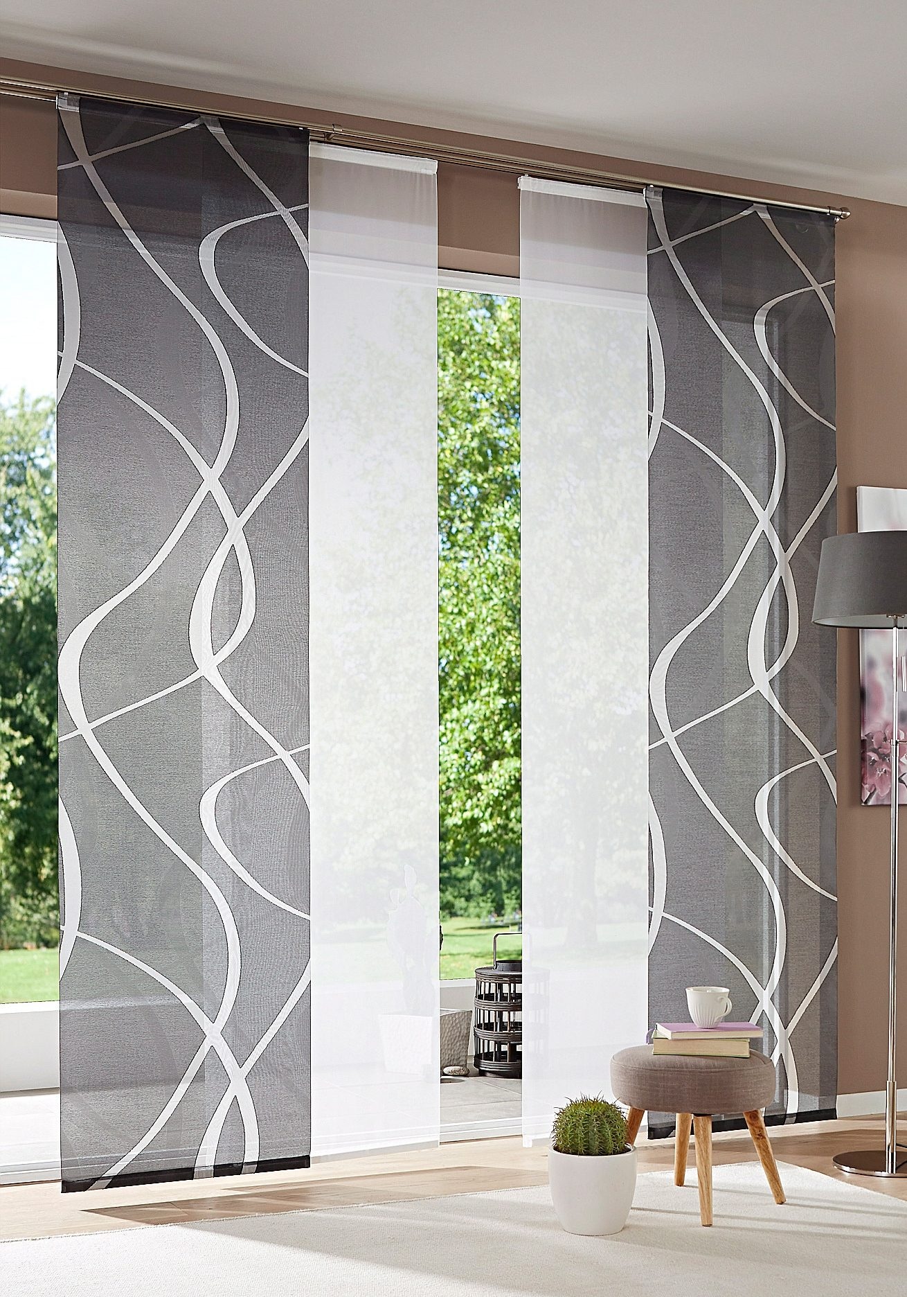 Neutex for you Schiebegardine "Rumbek" Klettband 1 Stk. tlg. inkl. Befestig günstig online kaufen