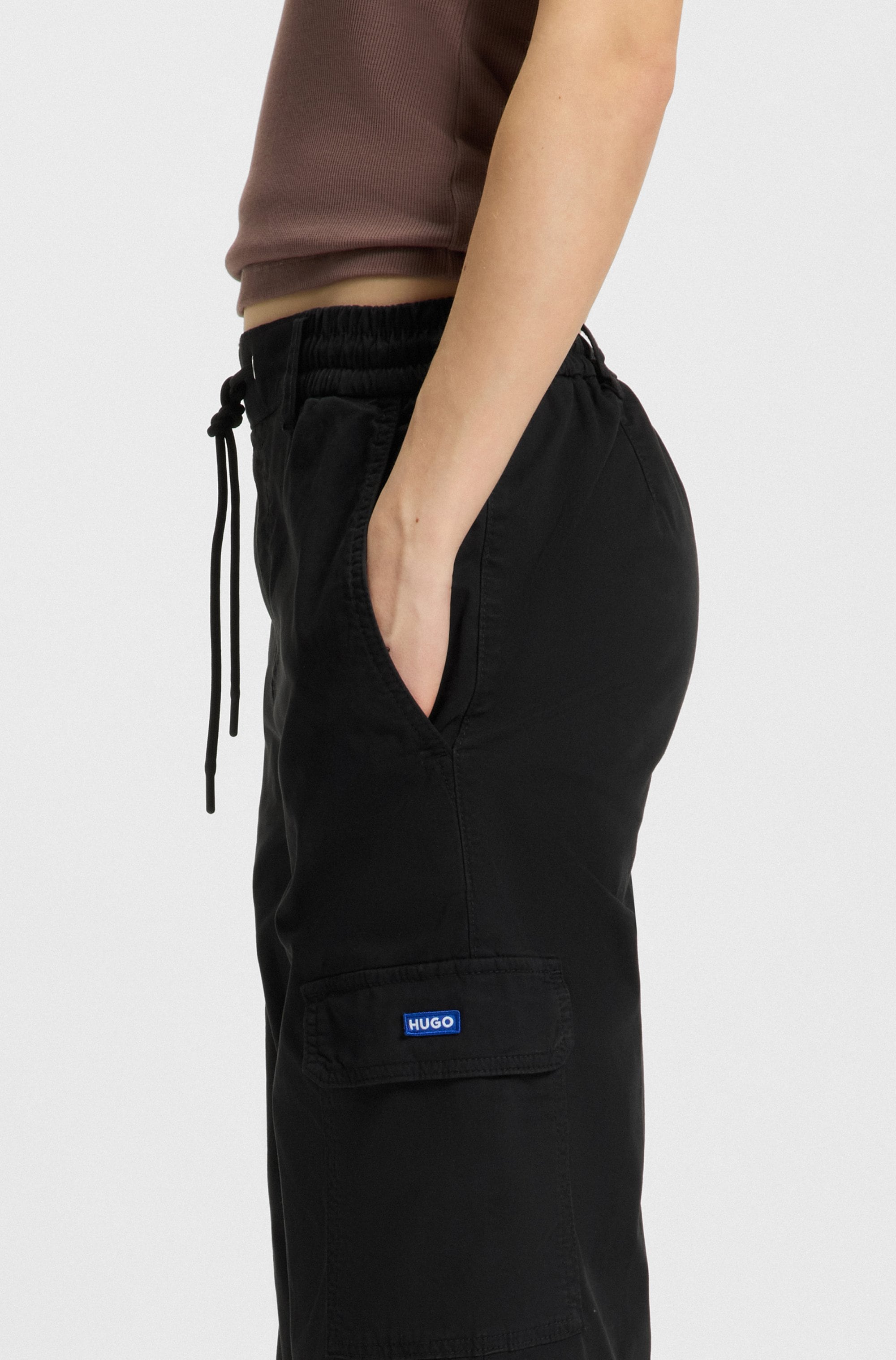 HUGO Blue Cargohose »Hisune«, mit Tunnelzug