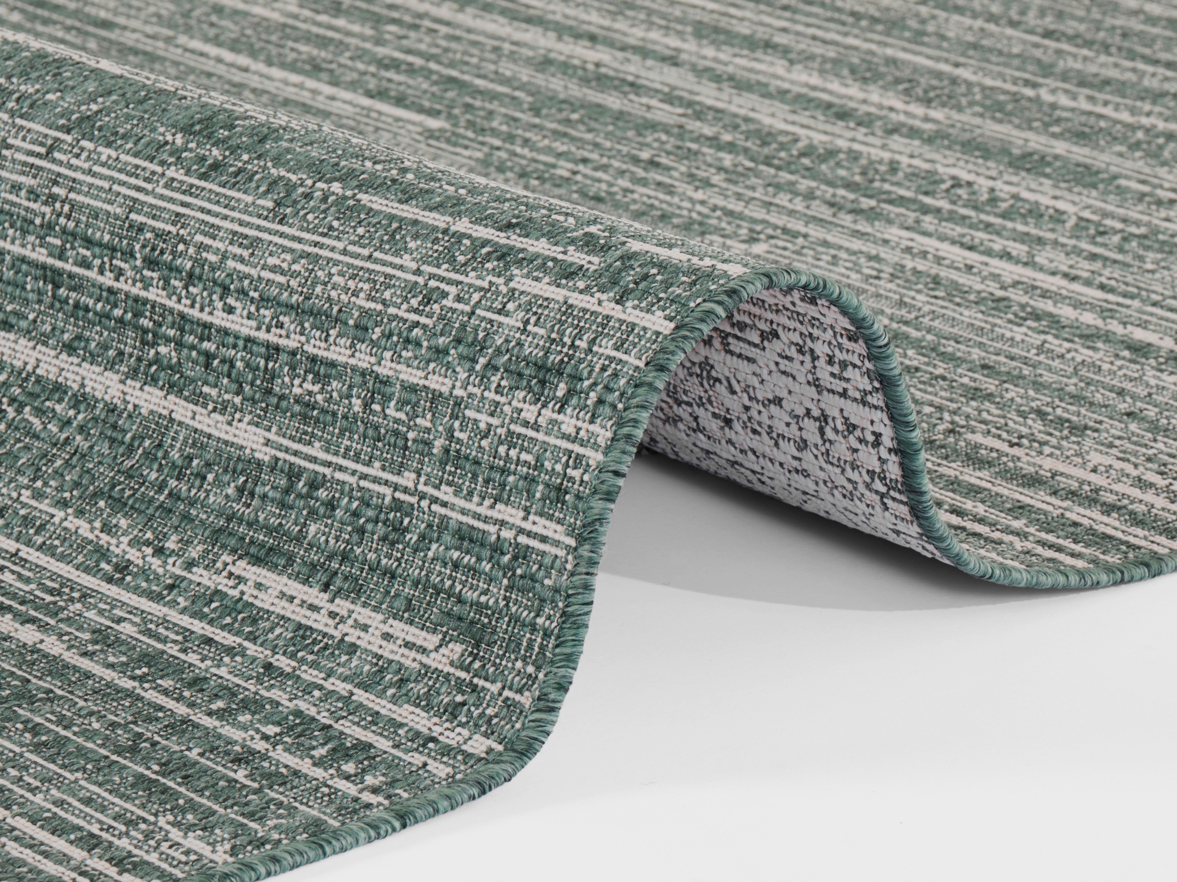 ELLE DECORATION Teppich »Mèlange Wendeteppich«, rechteckig, 5 mm Höhe, Flachgewebe, In-& Outdoor, Modern, beidseitig, Balkon, Wohnzimmer