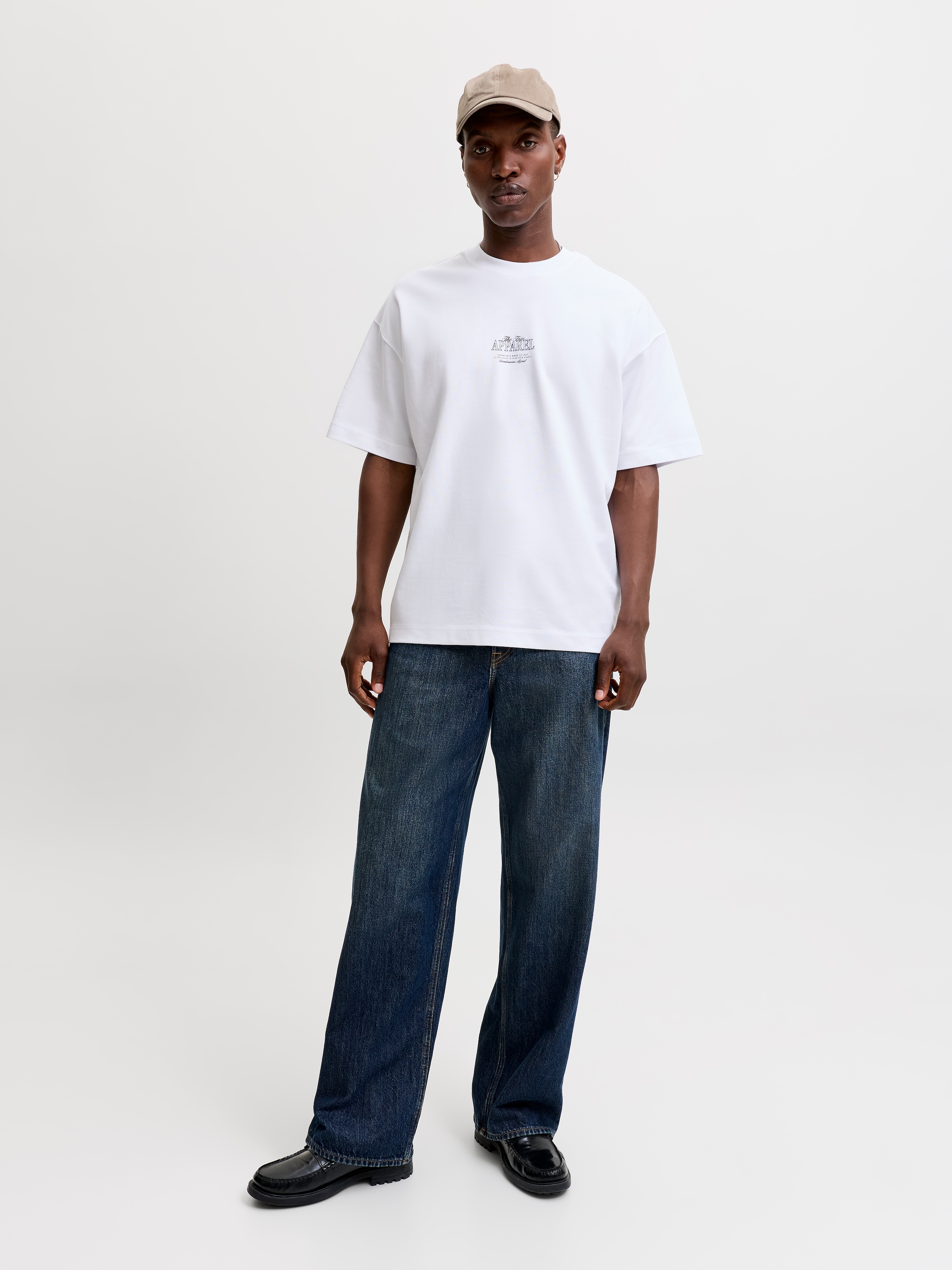 Jack & Jones T-Shirt »JJEBARRON STUDIO TEE SS O-NECK SN« Baumwollmischung, loose fit