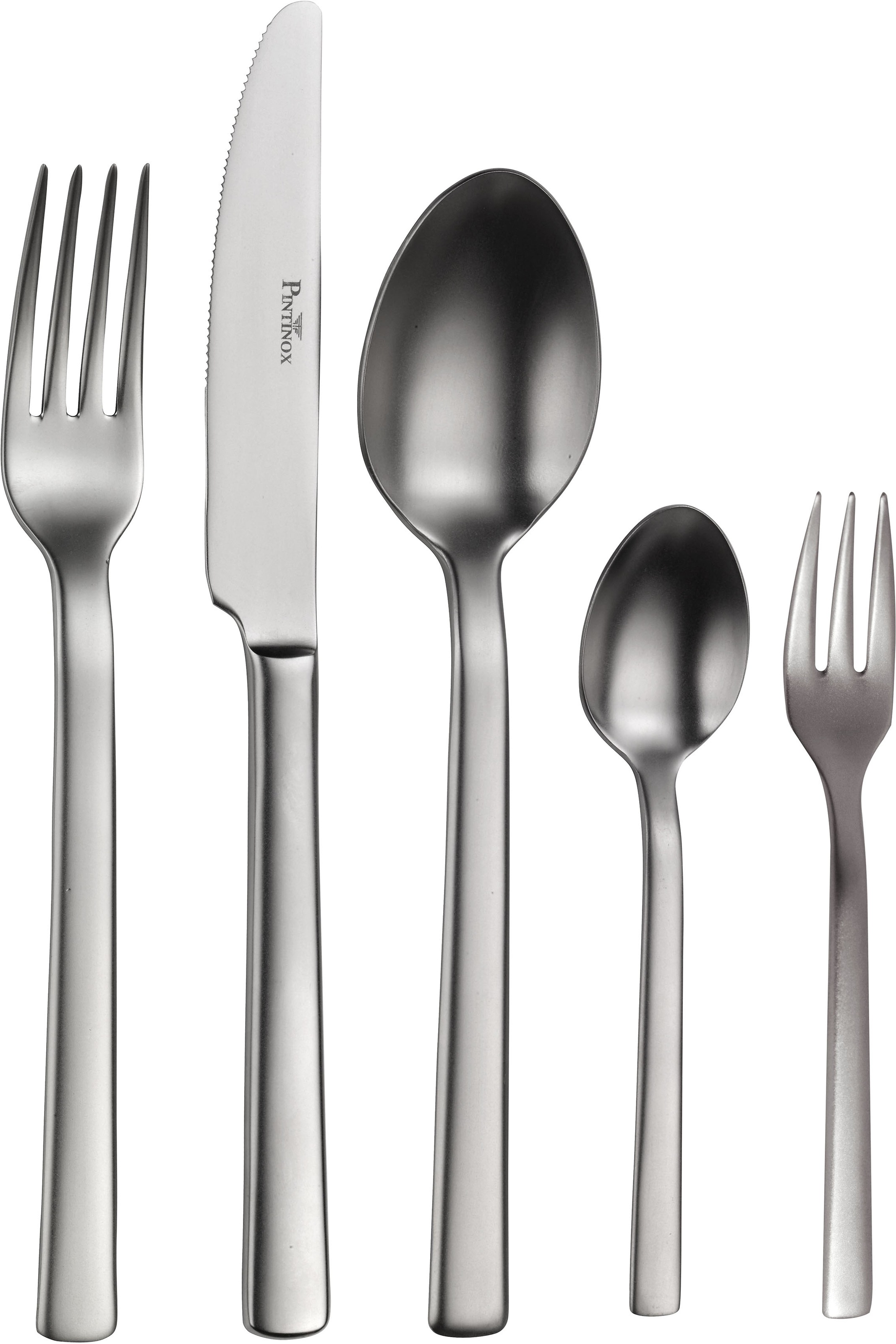 PINTINOX Besteck-Set "Millenium Mystique", 30 Stk., silber, Essbesteck-Sets, Optik sandgestrahlt