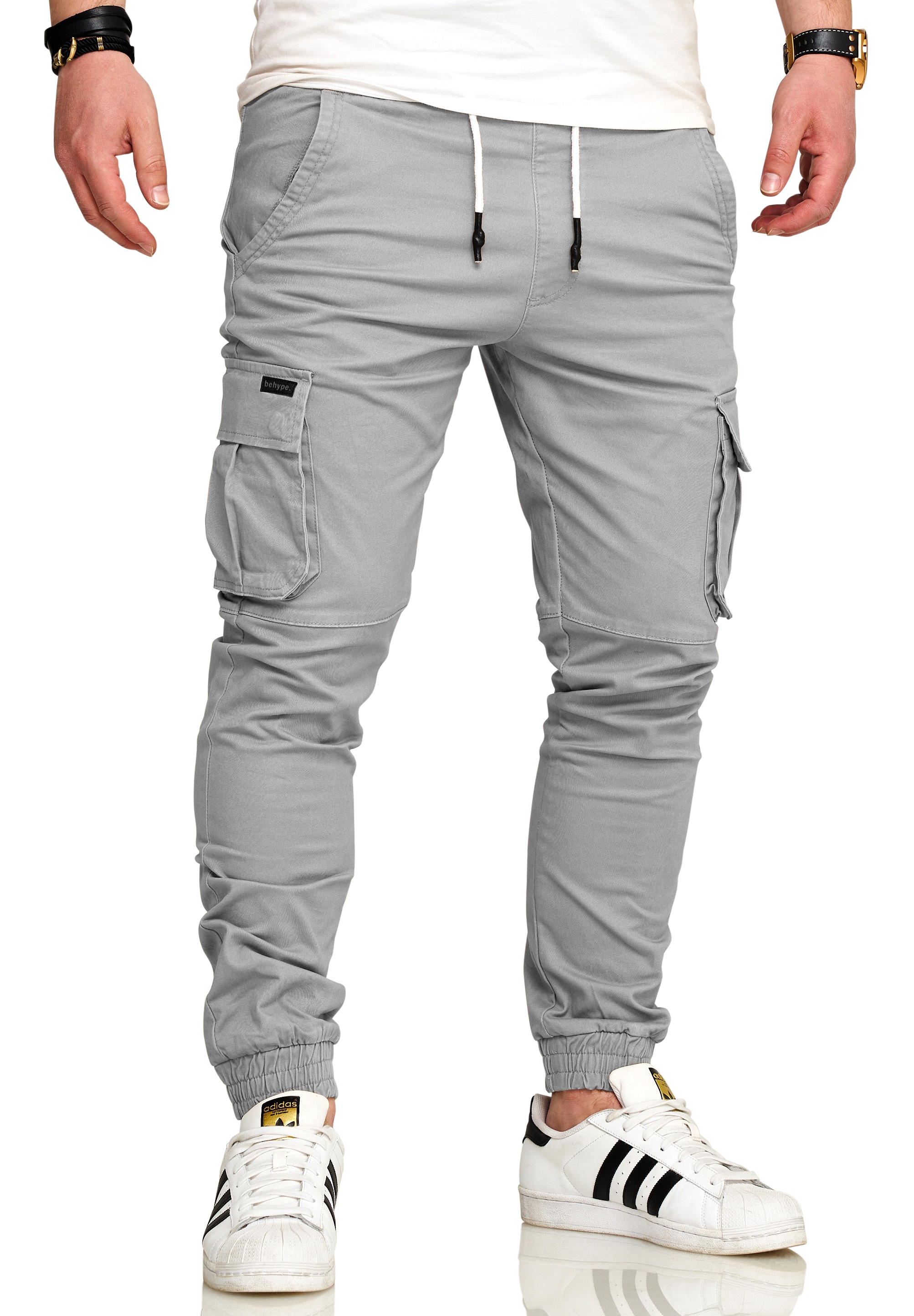 SOULSTAR Cargohose »Freizeithose Jogger-Hose mit elastischem Bund Stoffhose für Herren«  Herren Chino Jogger Jeans Hose Stoffhose Freizeithose