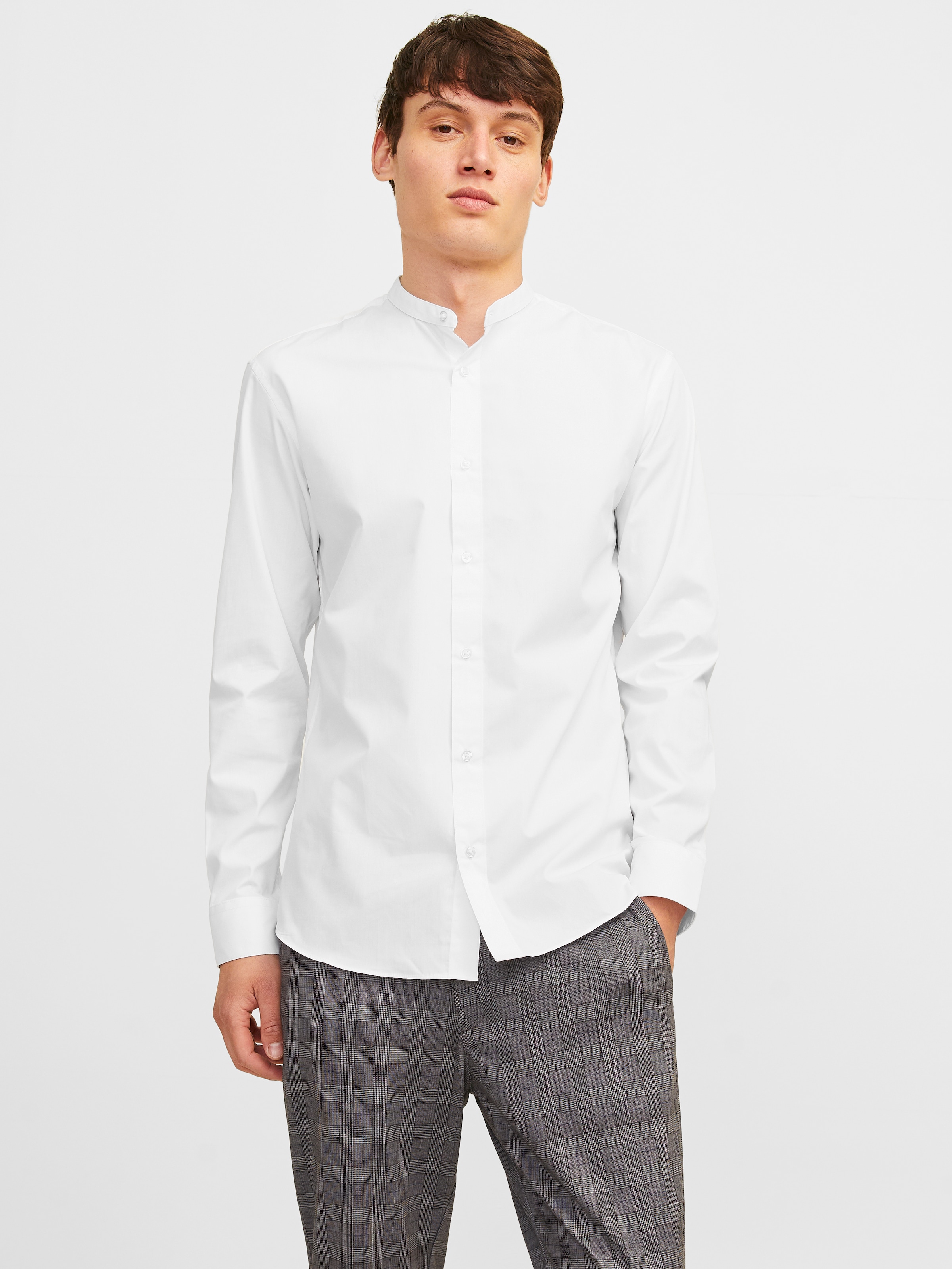 Jack & Jones Langarmhemd "JJJOE SHIRT LS PLAIN MAO" günstig online kaufen