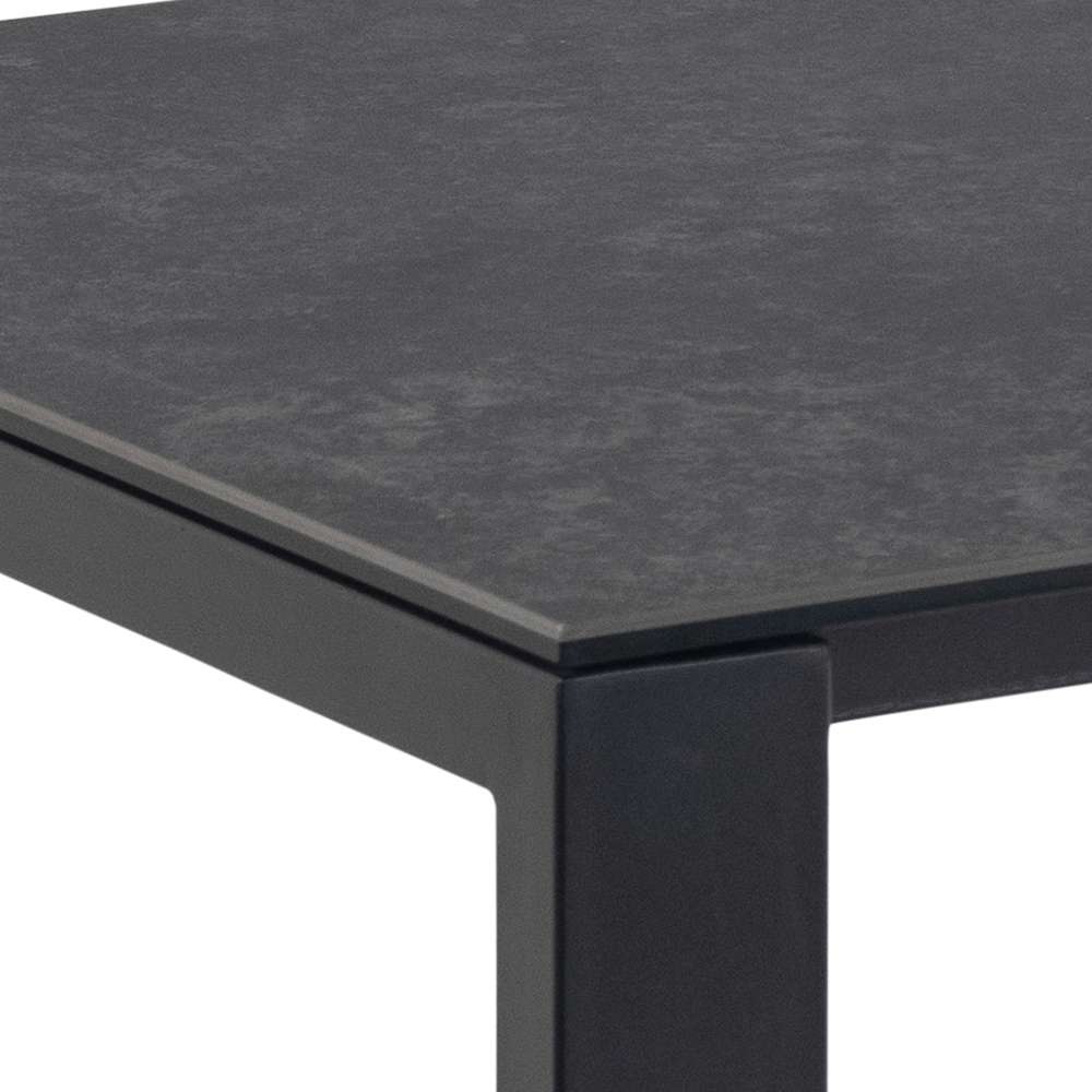 Esstisch ACTONA GROUP "Brentford", schwarz, B:200cm H:75cm T:90cm, Tische, Esstisch, Glaskeramik und auf einem stabilen Metallsockel, Schwarz, B: 200 cm 3