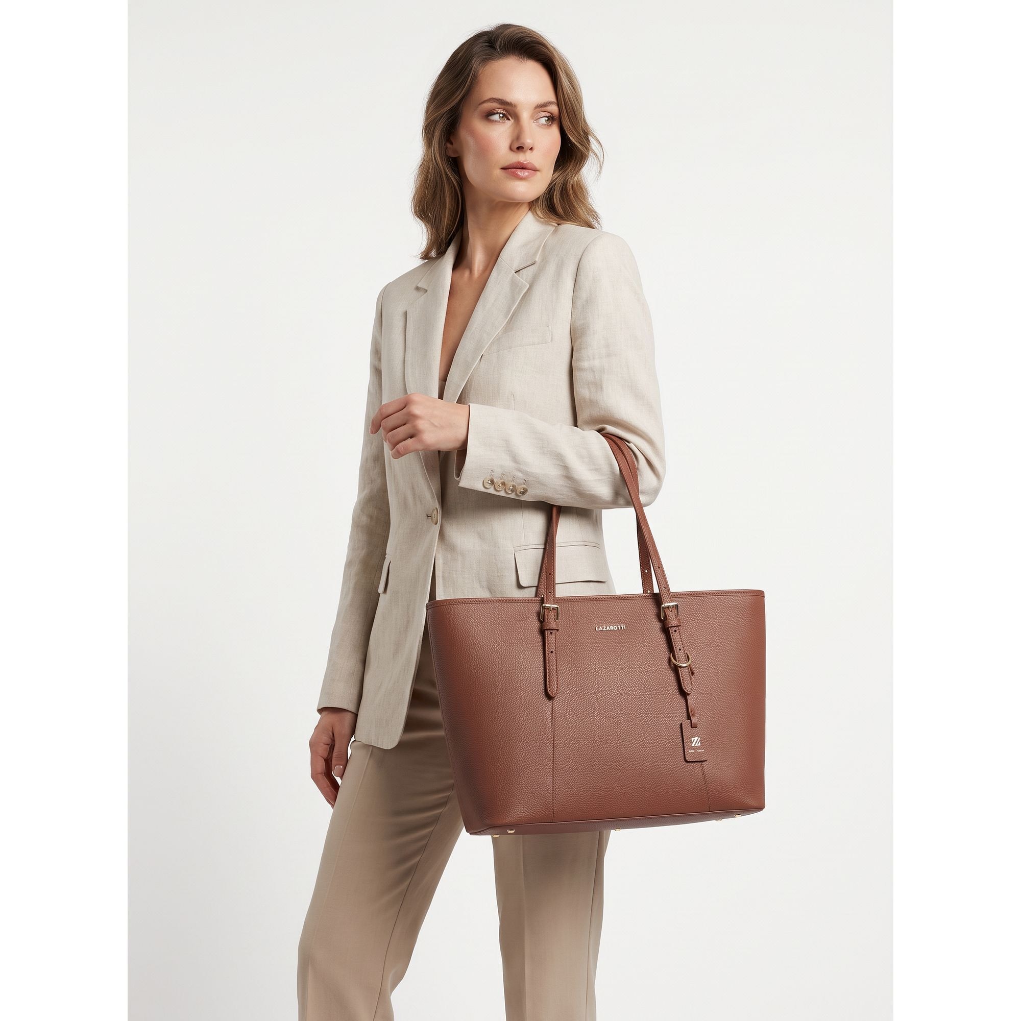Lazarotti Shopper »Bologna Leather XL Shopper Tasche Leder 35 cm«