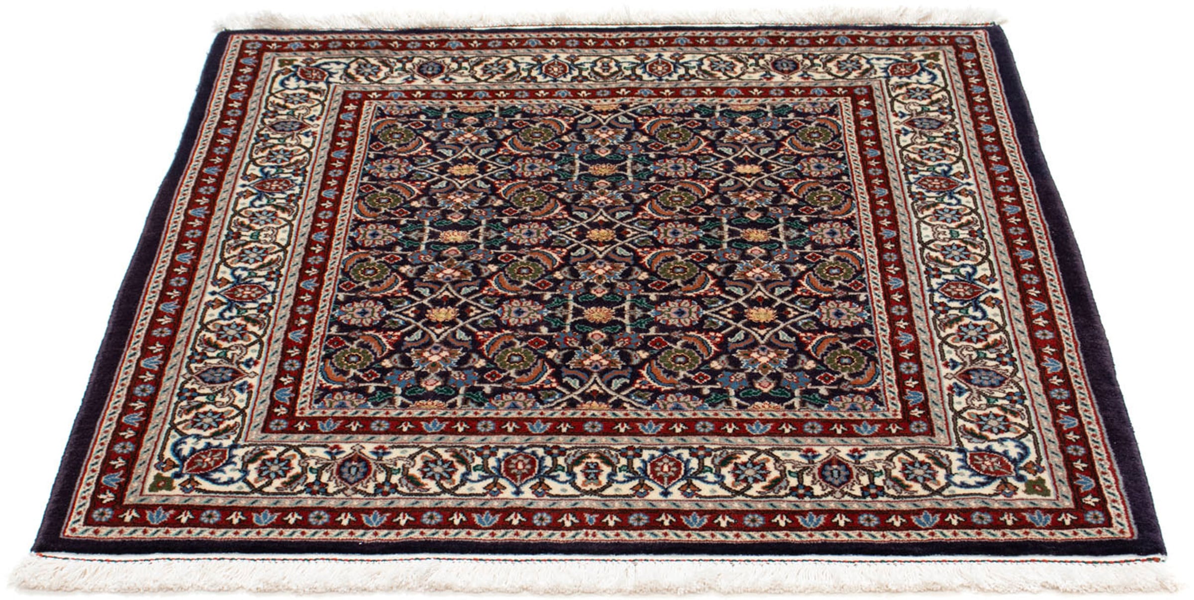 morgenland Orientteppich "Perser - Classic quadratisch - 104 x 103 cm - dunkelblau", quadratisch, 10 mm Höhe, Wohnzimmer